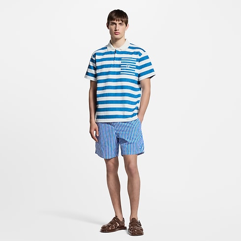 의류 티셔츠 & 폴로 모노그램 스트라이프드 폴로 셔츠 | 루이비통 공식 온라인 스토어® (크게 보기)