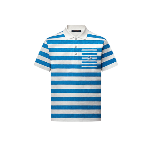 의류 티셔츠 & 폴로 모노그램 스트라이프드 폴로 셔츠 | 루이비통 공식 온라인 스토어® (크게 보기)