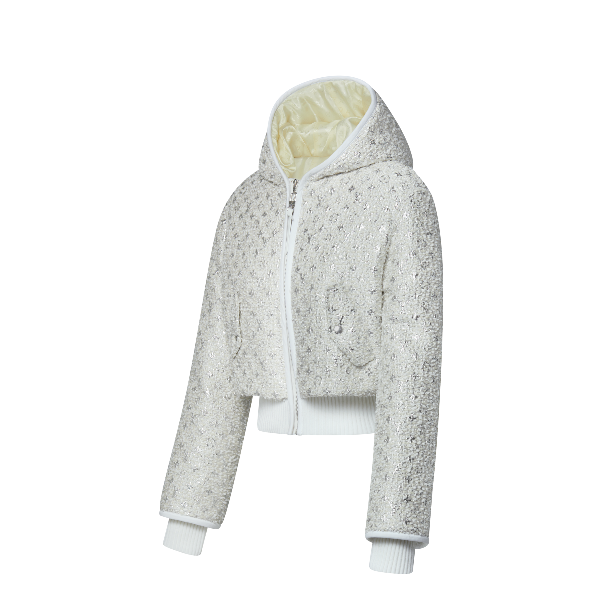  의류 코트 & 재킷 모노그램 트위드 크롭드 재킷 | 루이비통 공식 온라인 스토어® (크게 보기)