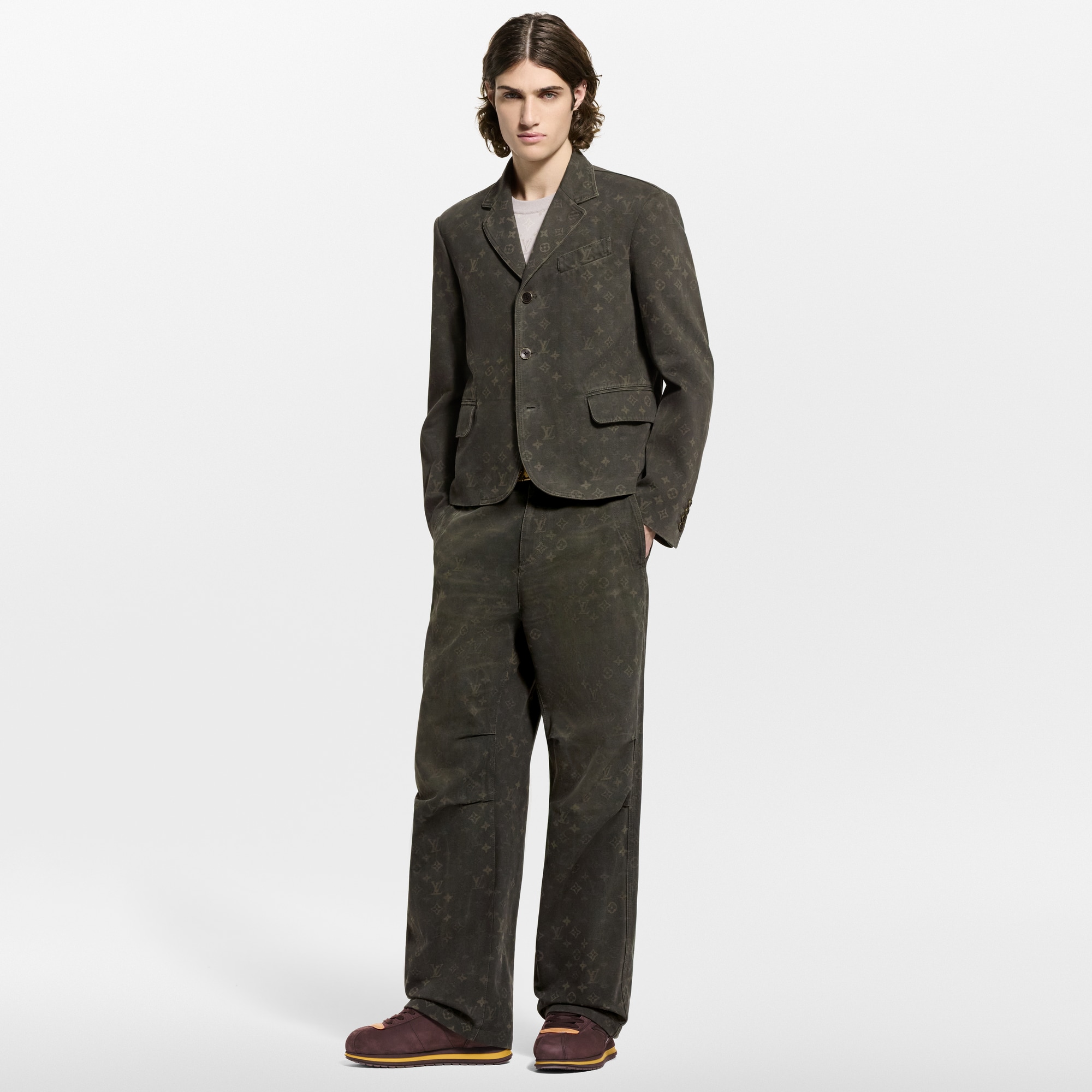  의류 데님 모노그램 왁스드 데님 팬츠 | 루이비통 공식 온라인 스토어® (크게 보기)