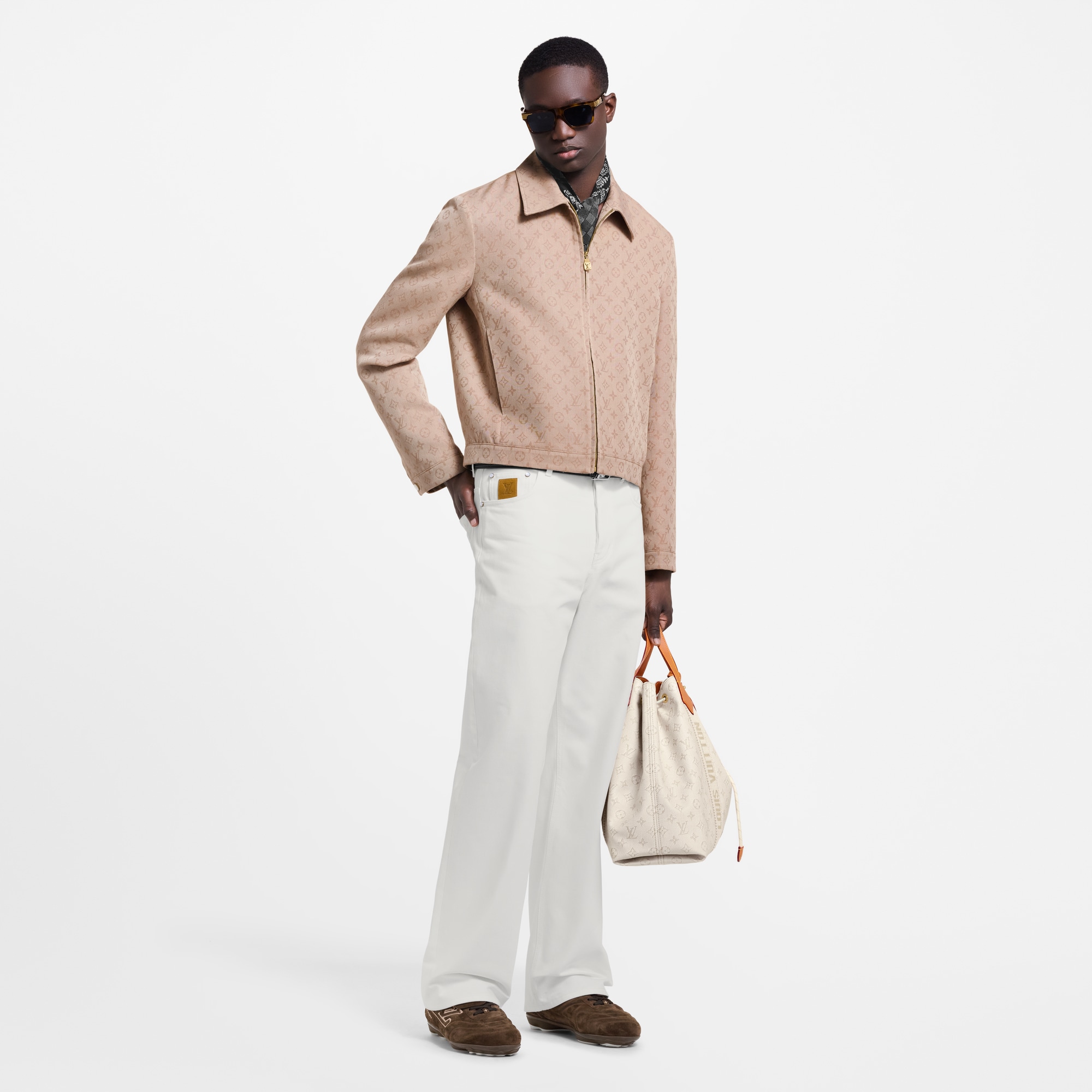  의류 아우터 & 코트 모노그램 지퍼 블루종 | 루이비통 공식 온라인 스토어® (크게 보기)