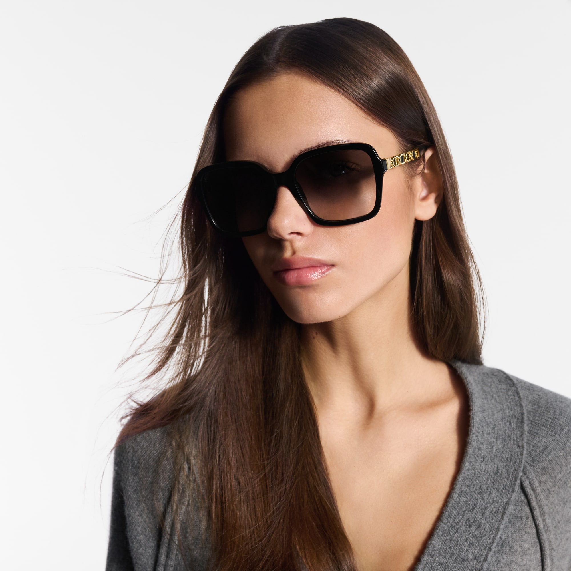 S00 액세서리 선글라스 마이 LV 체인 브레이디드 맥시 스퀘어 선글라스 | 루이비통 공식 온라인 스토어® (크게 보기)