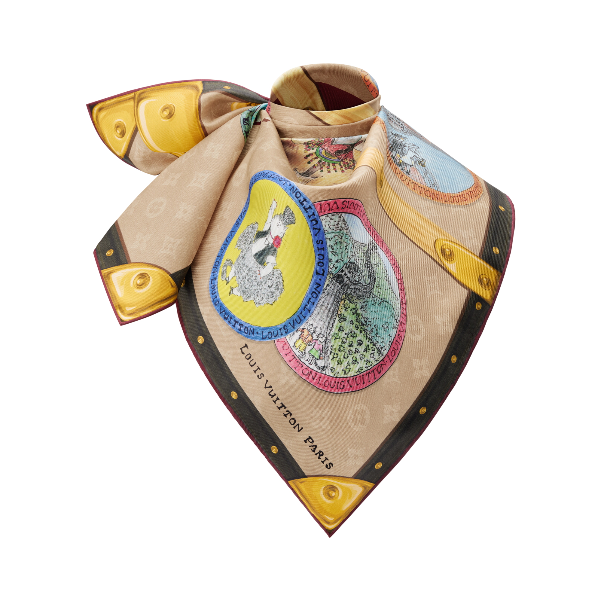 S00 액세서리 실크 스퀘어 & 방도 마이 LV 트렁크 스퀘어 90 | 루이비통 공식 온라인 스토어® (크게 보기)