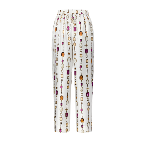 의류 바지 네크리스 프린트 파자마 팬츠 | 루이비통 공식 온라인 스토어® (크게 보기)