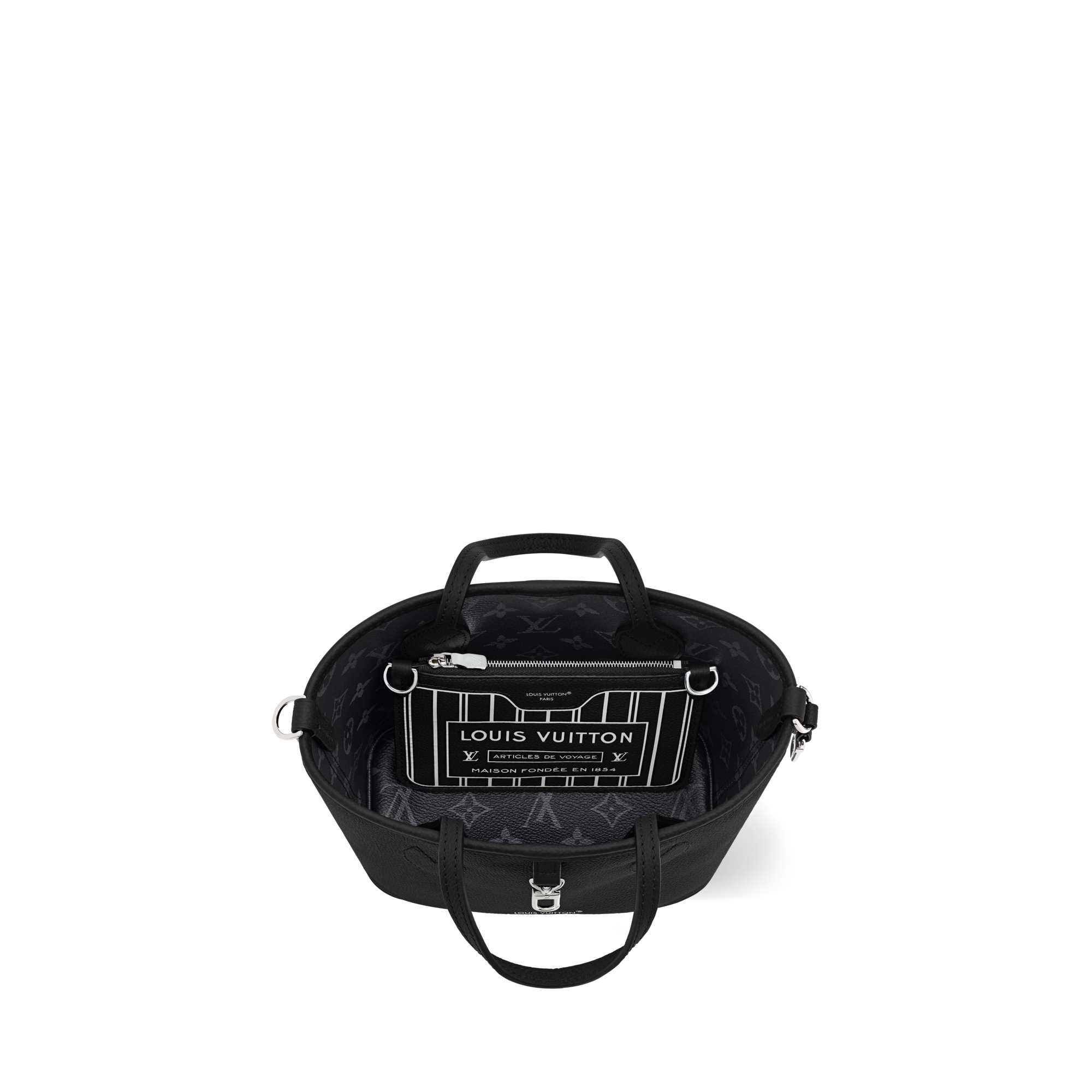 모노그램 이클립스 여성 가방 LV 아이콘 네버풀 반둘리에 인사이드 아웃 BB (Neverfull Bandoulière Inside Out BB) | 루이비통 공식 온라인 스토어® (크게 보기)