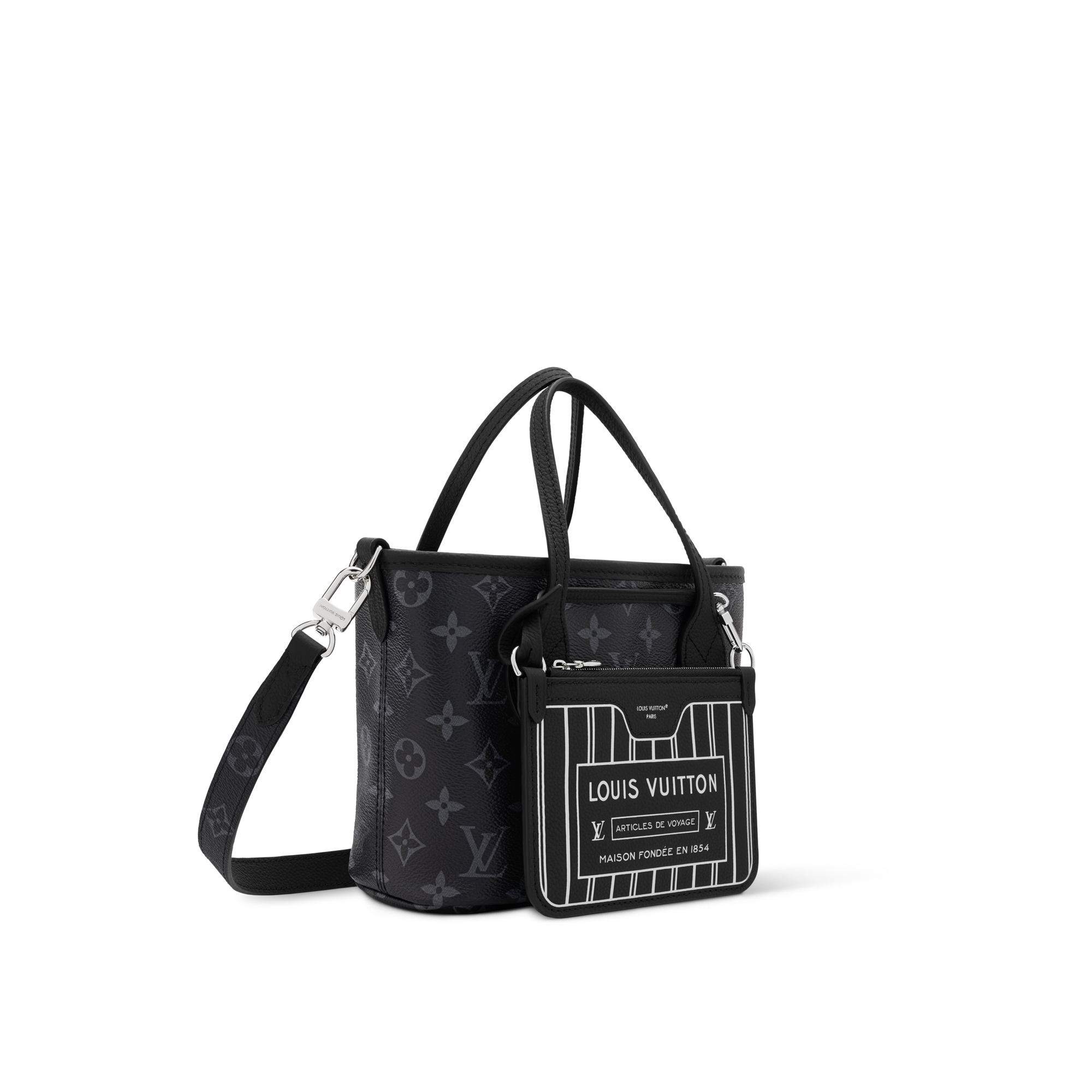 모노그램 이클립스 여성 가방 LV 아이콘 네버풀 반둘리에 인사이드 아웃 BB (Neverfull Bandoulière Inside Out BB) | 루이비통 공식 온라인 스토어® (크게 보기)