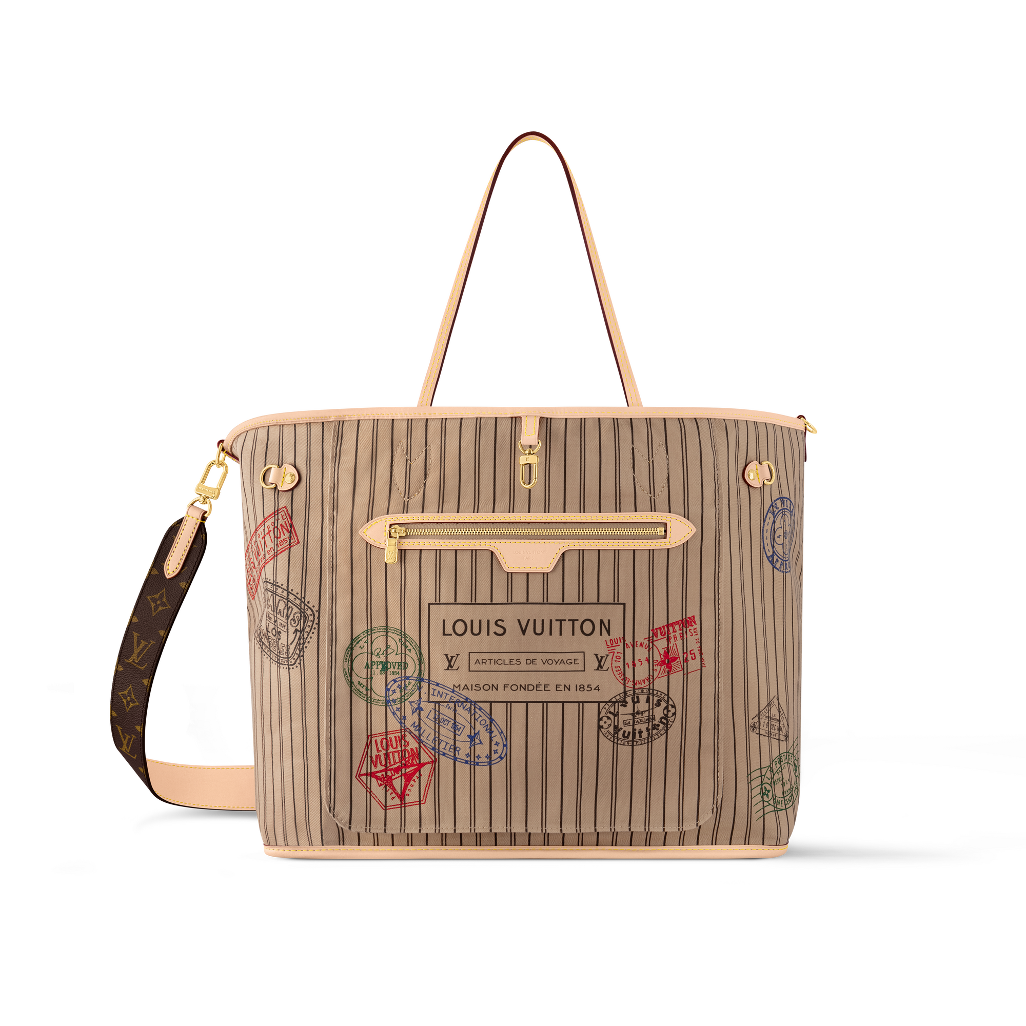 모노그램 여성 가방 LV 아이콘 네버풀 반둘리에 인사이드 아웃 GM | 루이비통 공식 온라인 스토어® (크게 보기)