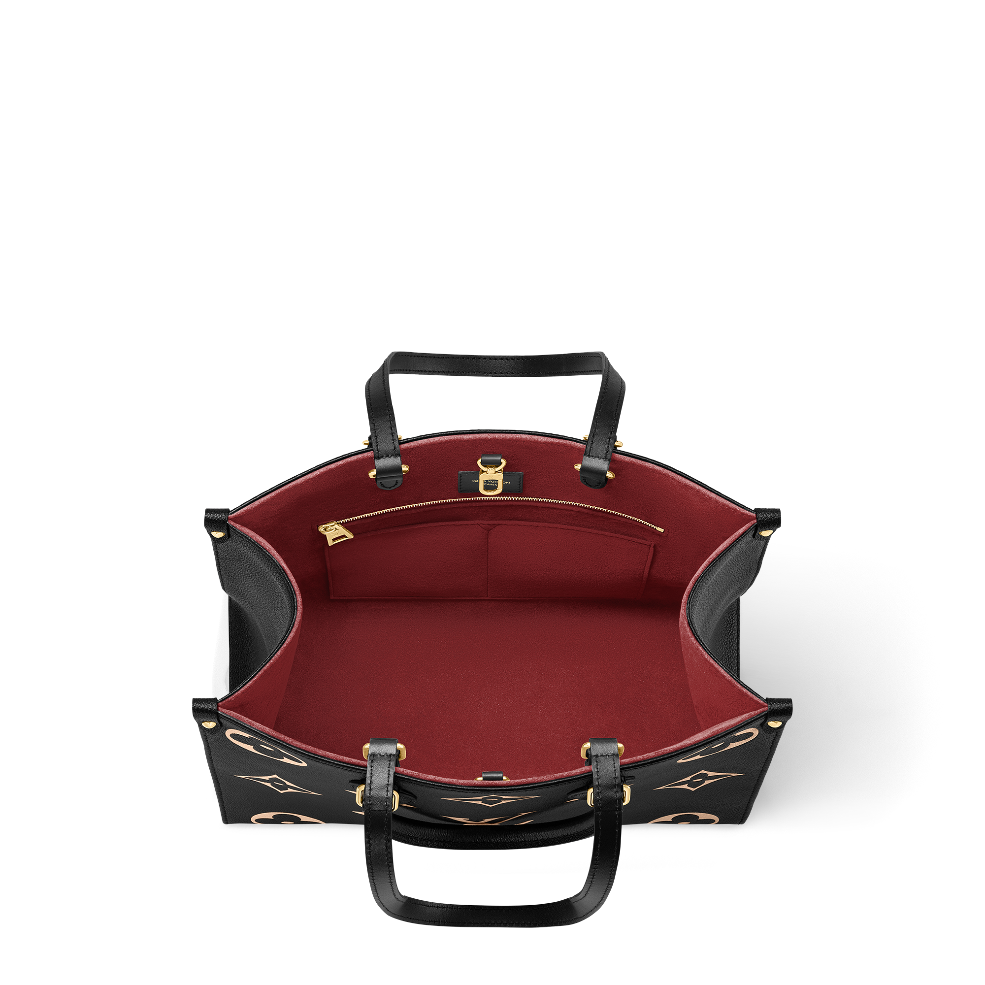 바이 컬러 모노그램 앙프렝뜨 가죽 핸드백 All Collections 온더고 MM | 루이비통 공식 온라인 스토어® (크게 보기)