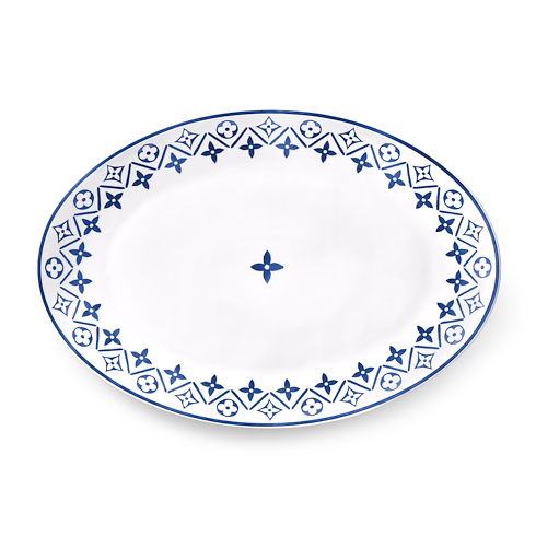 홈 & 아트 오브 다이닝 아트 오브 다이닝 오벌 플레이트 모노그램 플라워 타일 | 루이비통 공식 온라인 스토어® (크게 보기)