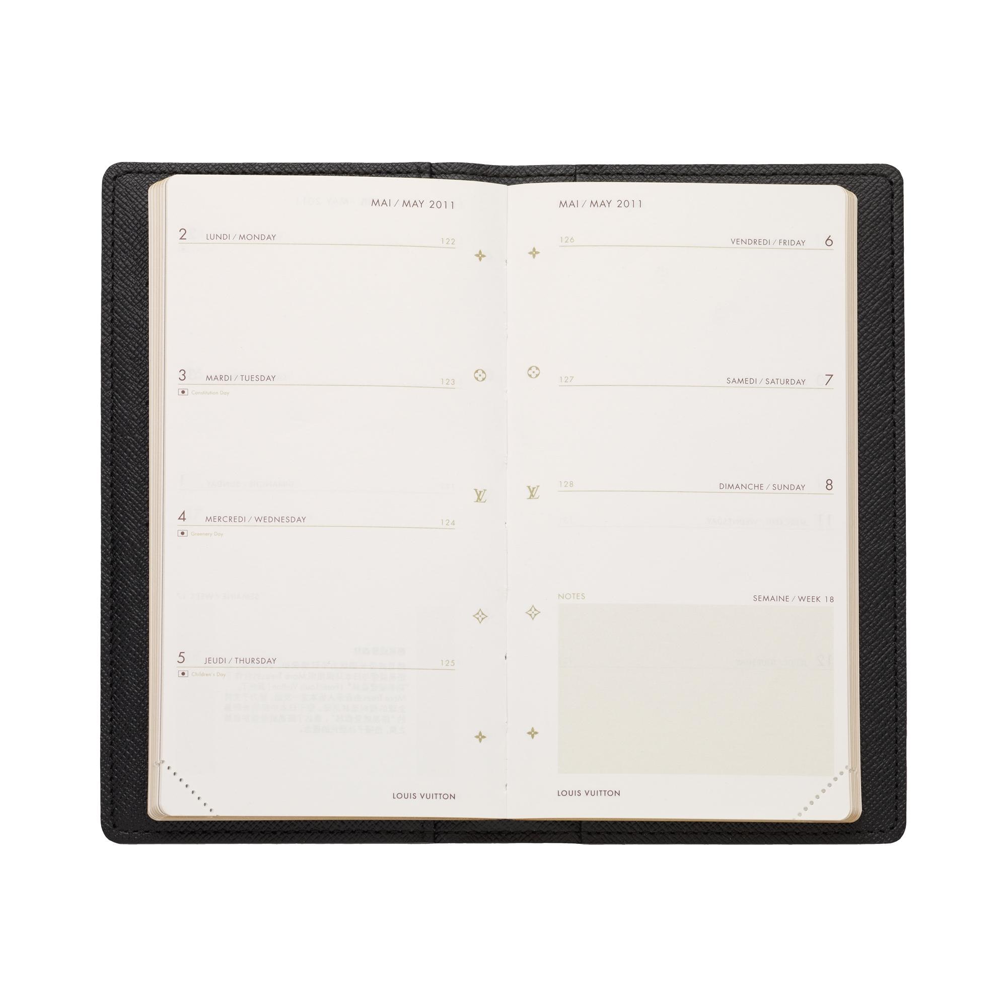 다미에 그라파이트 캔버스 북 & 오피스 액세서리 오피스 액세서리 포켓 아젠다 커버 | 루이비통 공식 온라인 스토어® (크게 보기)