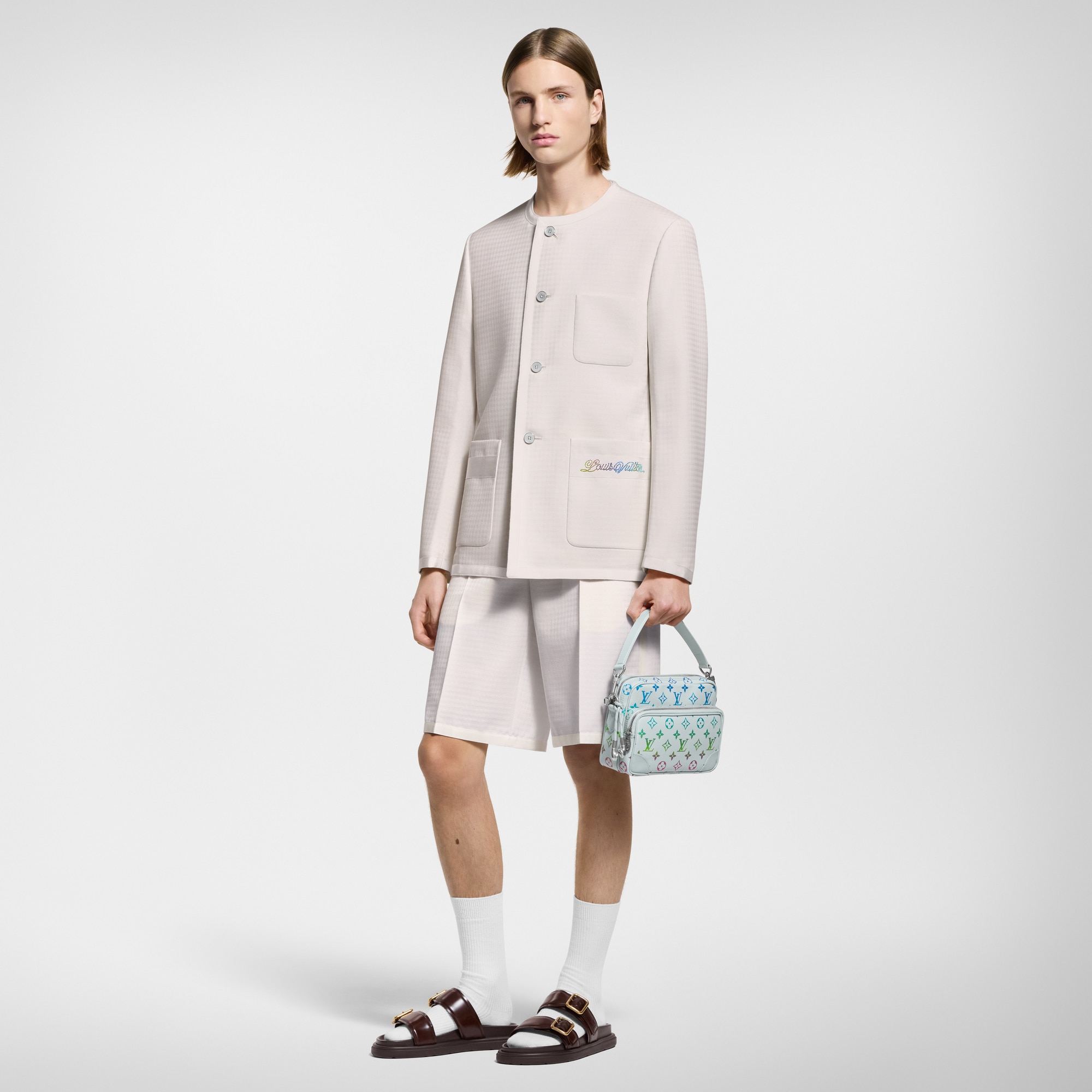  의류 아우터 & 코트 프레피 칼라리스 울 재킷 | 루이비통 공식 온라인 스토어® (크게 보기)