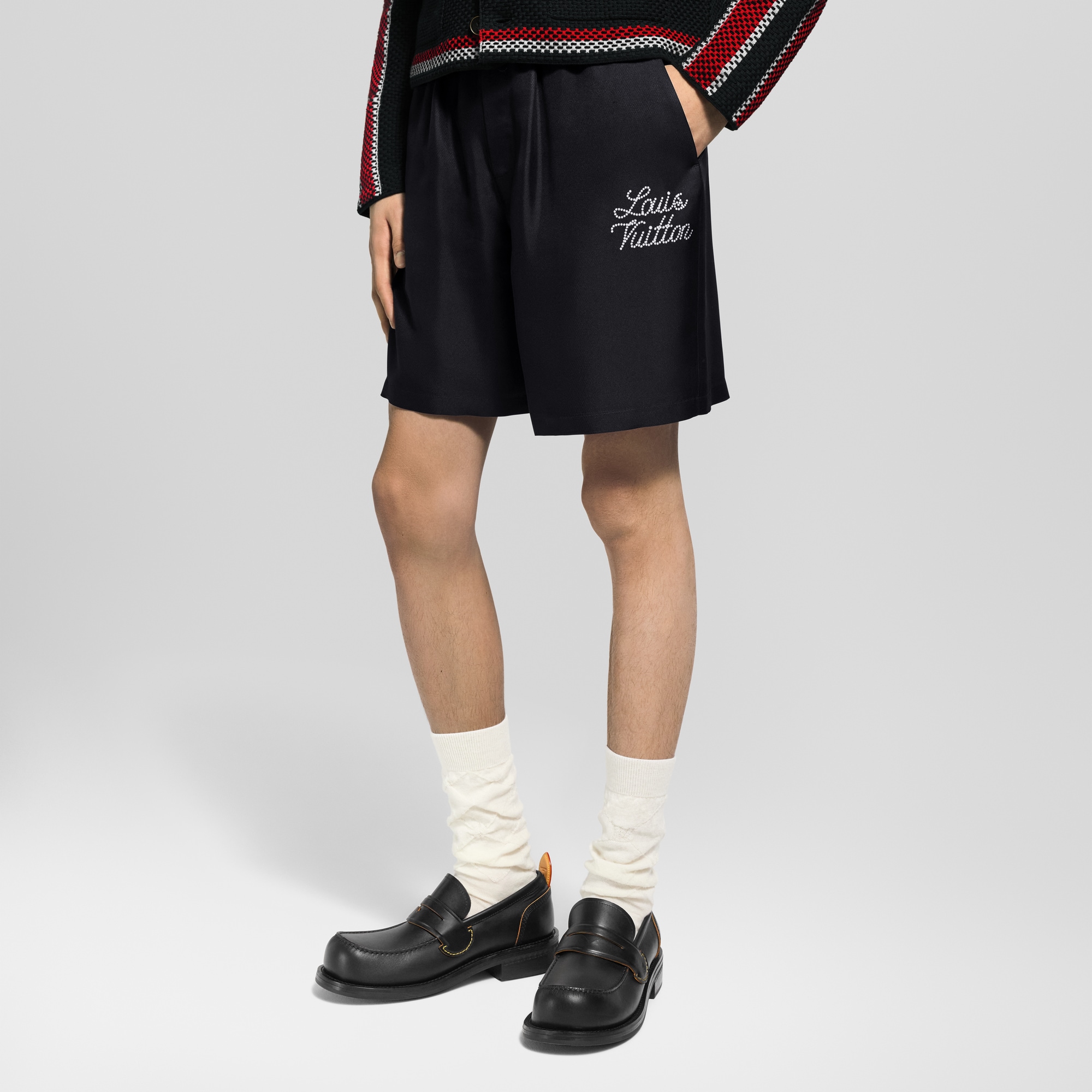  의류 팬츠 프린티드 시그니처 실크 쇼츠 | 루이비통 공식 온라인 스토어® (크게 보기)