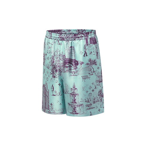 의류 팬츠 프린티드 실크 쇼츠 | 루이비통 공식 온라인 스토어® (크게 보기)