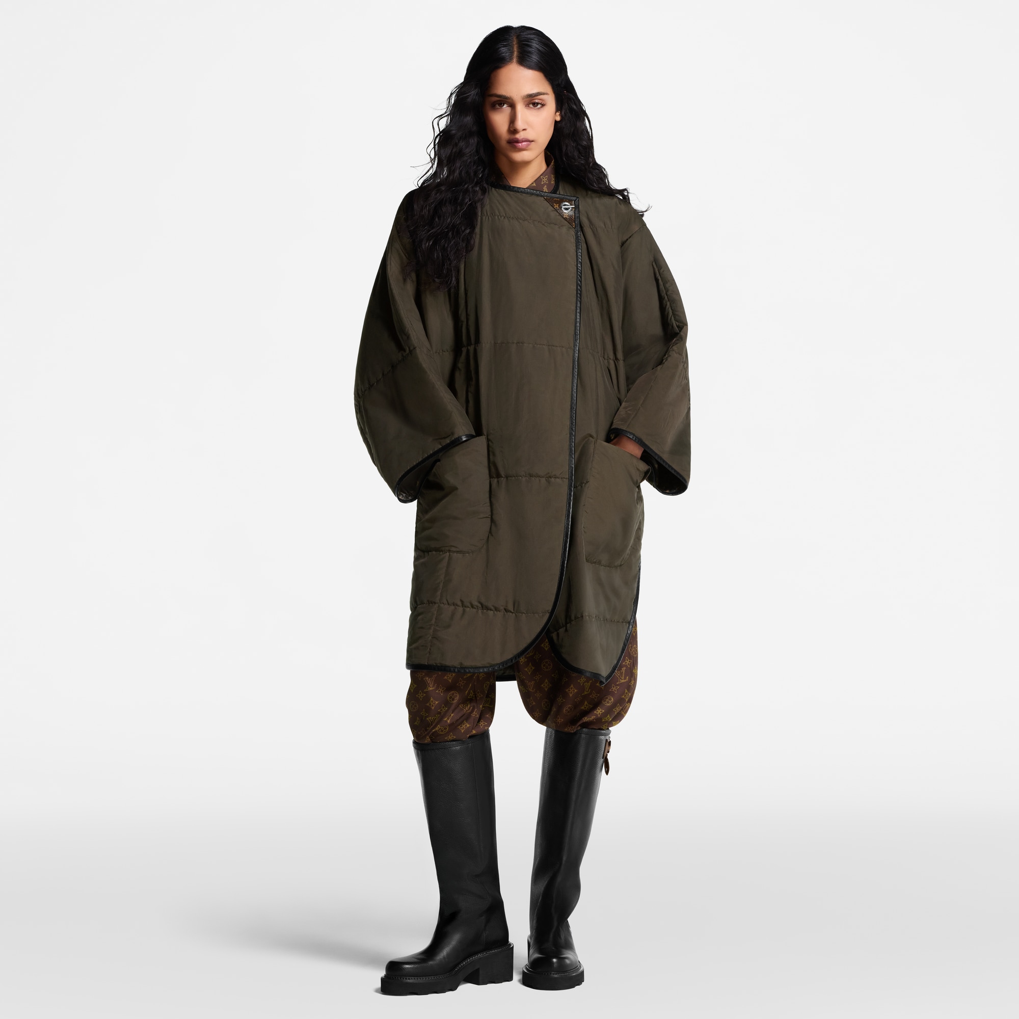  의류 코트 & 재킷 퀼티드 토글 디테일 코트 | 루이비통 공식 온라인 스토어® (크게 보기)