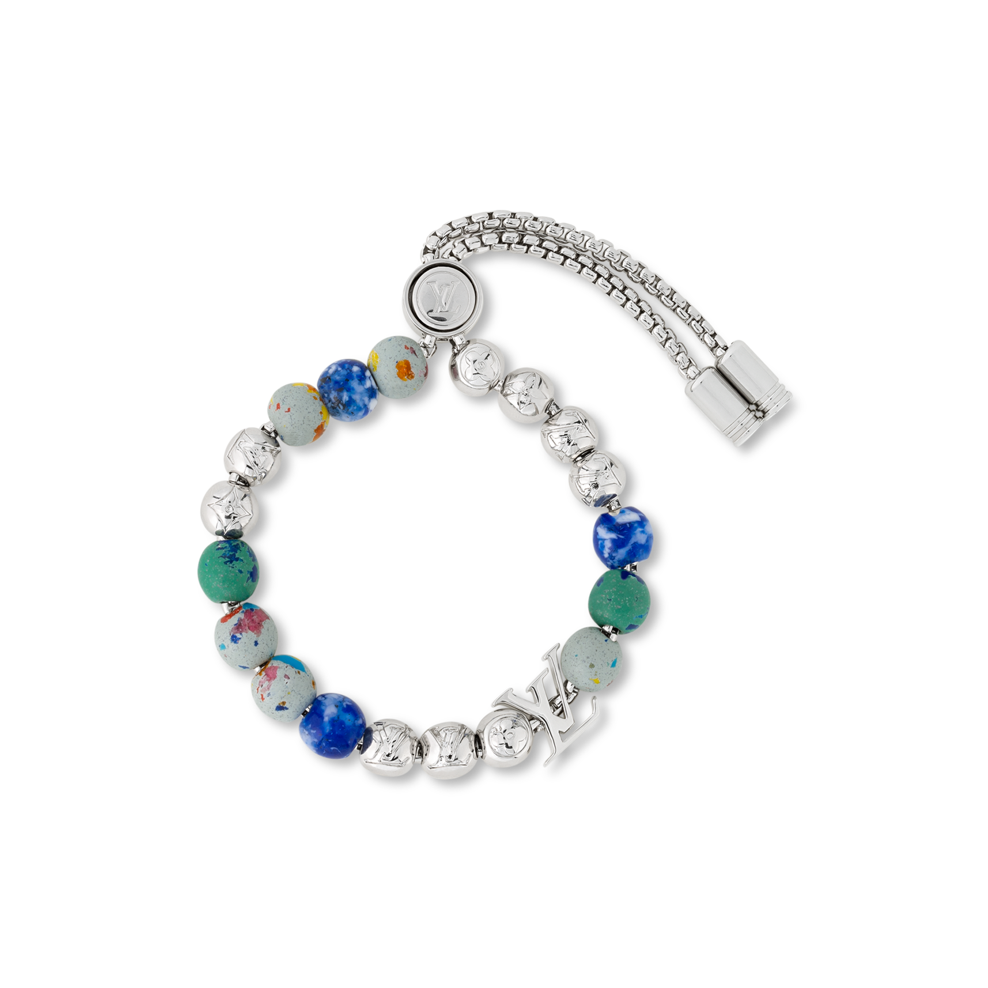 S00 패션 주얼리 팔찌 리사이클드 모노그램 비즈 (Monogram Beads) 팔찌 | 루이비통 공식 온라인 스토어® (크게 보기)