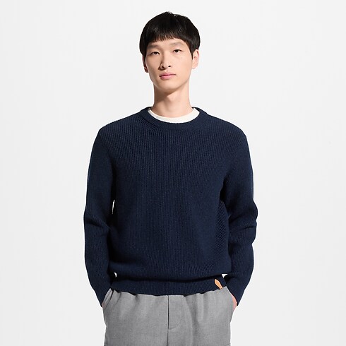 의류 의류 전체 보기 리브드 캐시미어 롱 슬리브드 크루넥 | 루이비통 공식 온라인 스토어® (크게 보기)