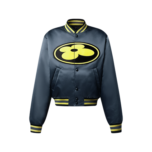 의류 아우터 & 코트 새틴 베이스볼 블루종 | 루이비통 공식 온라인 스토어® (크게 보기)