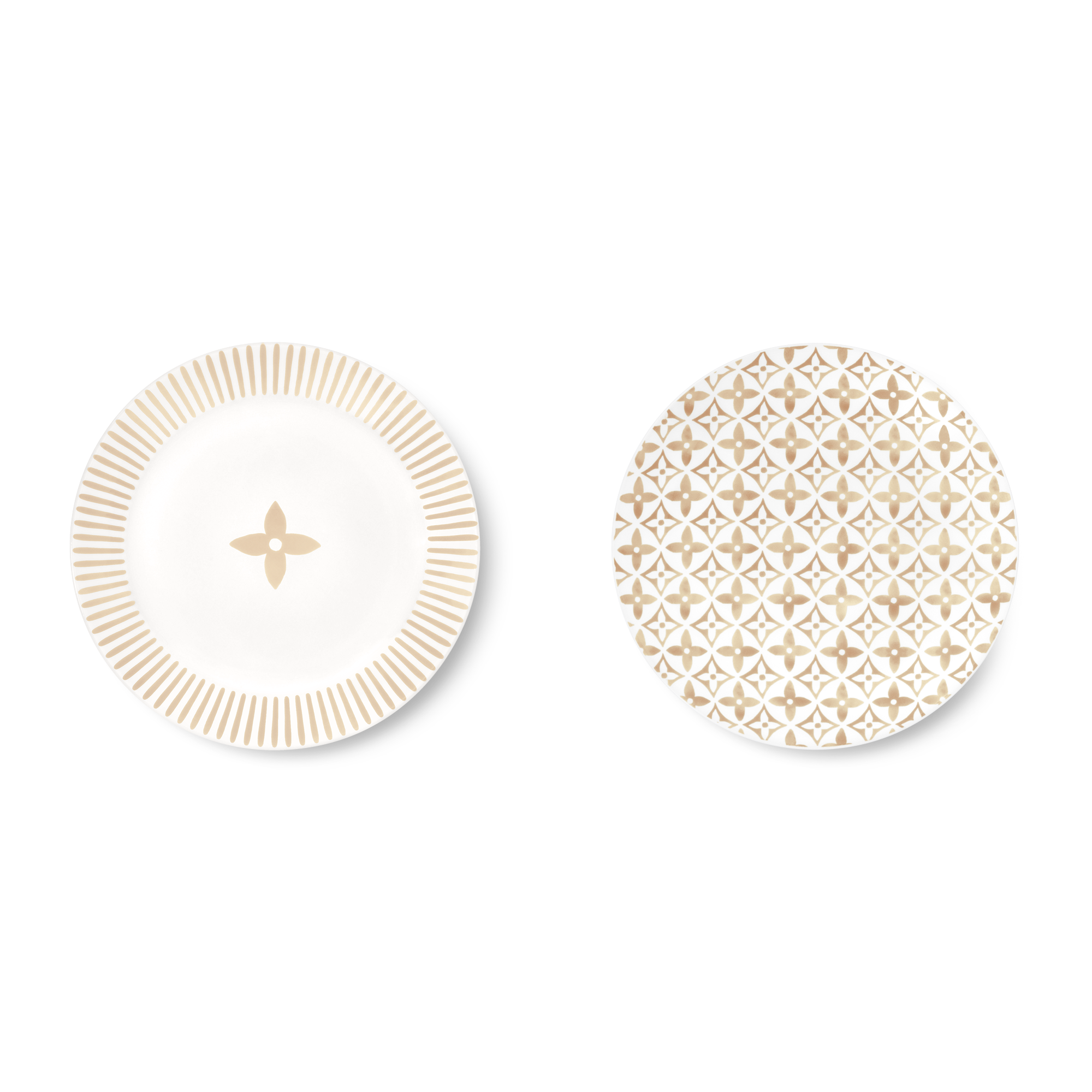  홈 & 아트 오브 다이닝 아트 오브 다이닝 모노그램 플라워 타일 (Monogram Flower Tile) 사이드 플레이트 2개 세트 | 루이비통 공식 온라인 스토어® (크게 보기)