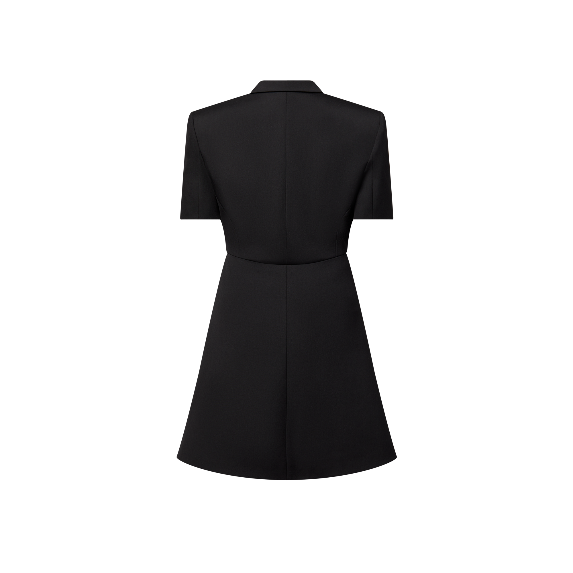  의류 드레스 쇼트 슬리브드 테일러드 랩 드레스 | 루이비통 공식 온라인 스토어® (크게 보기)