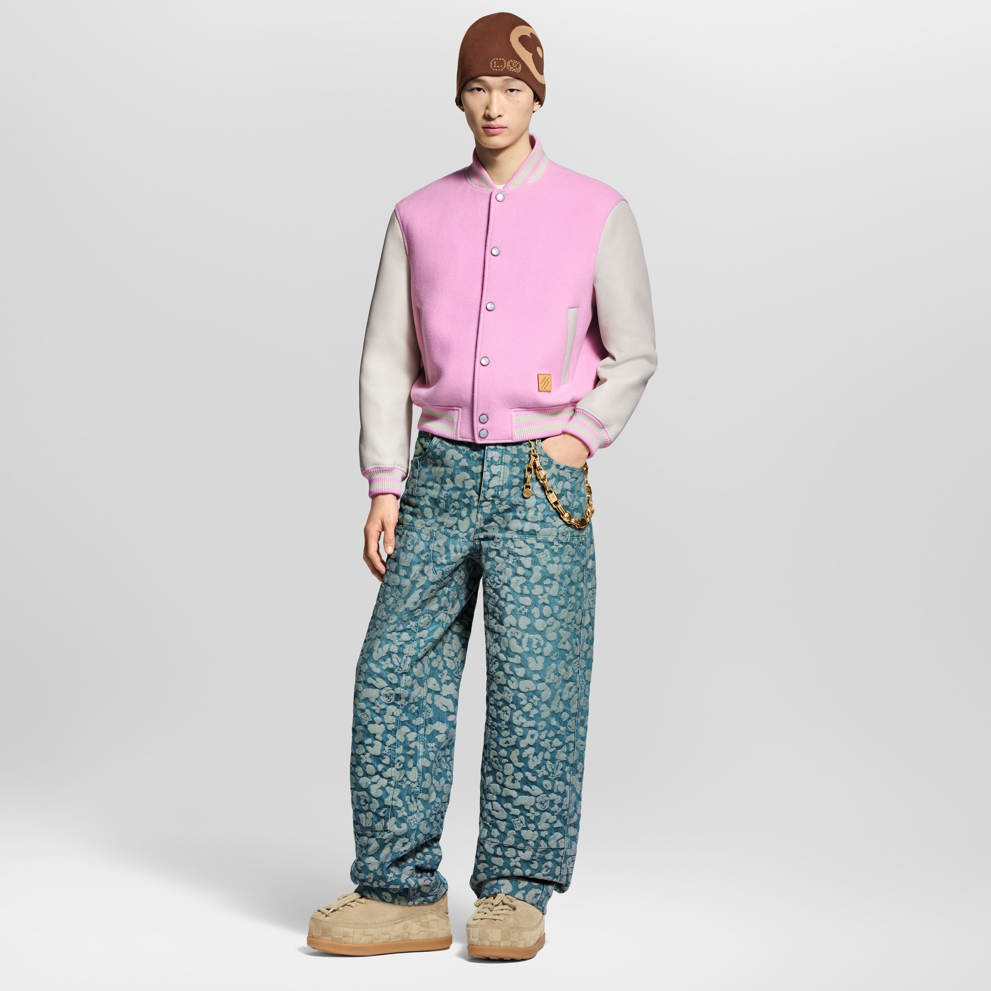  의류 아우터 & 코트 시그니처 레더 바시티 재킷 | 루이비통 공식 온라인 스토어® (크게 보기)