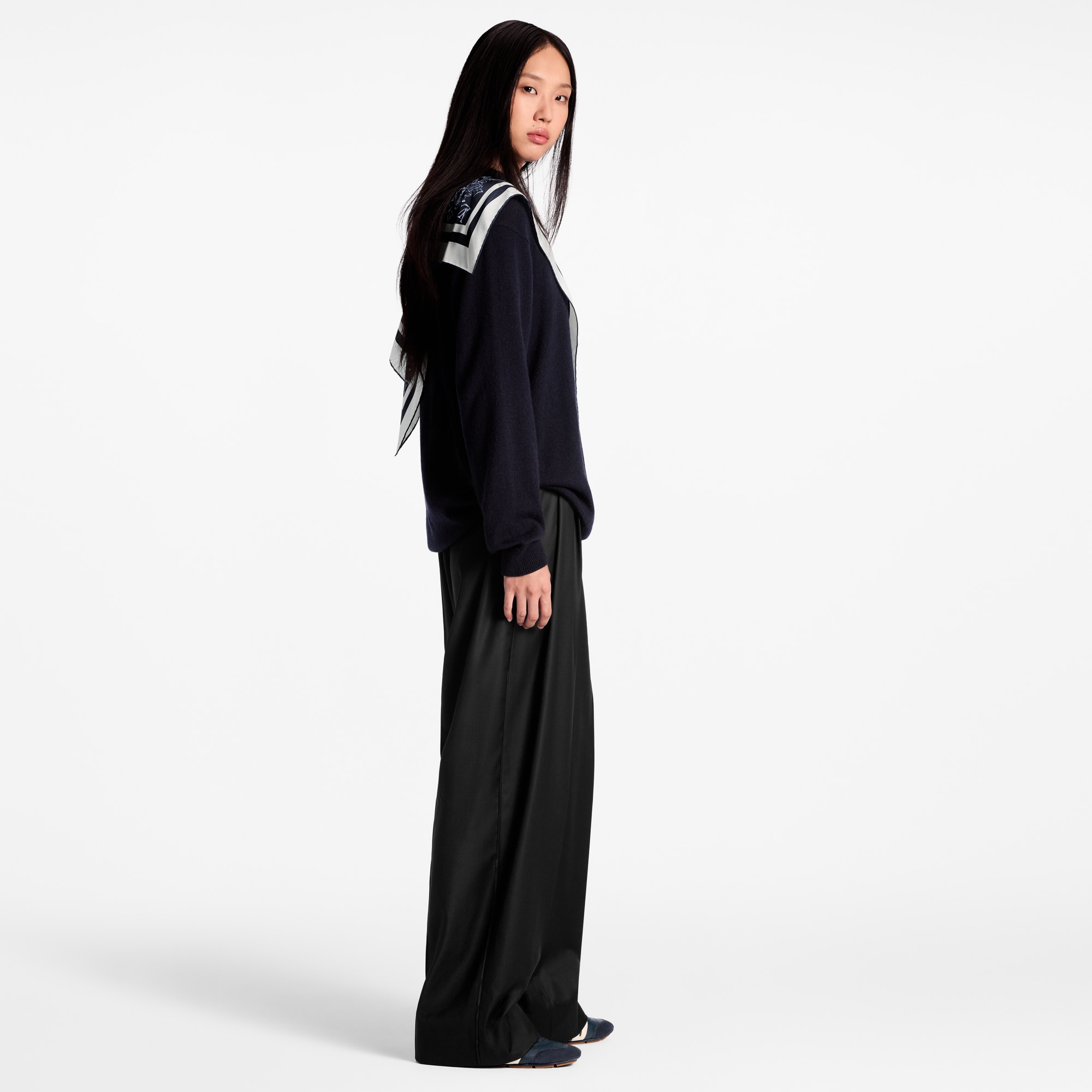  의류 니트웨어 실크 인서트 캐시미어 풀오버 | 루이비통 공식 온라인 스토어® (크게 보기)