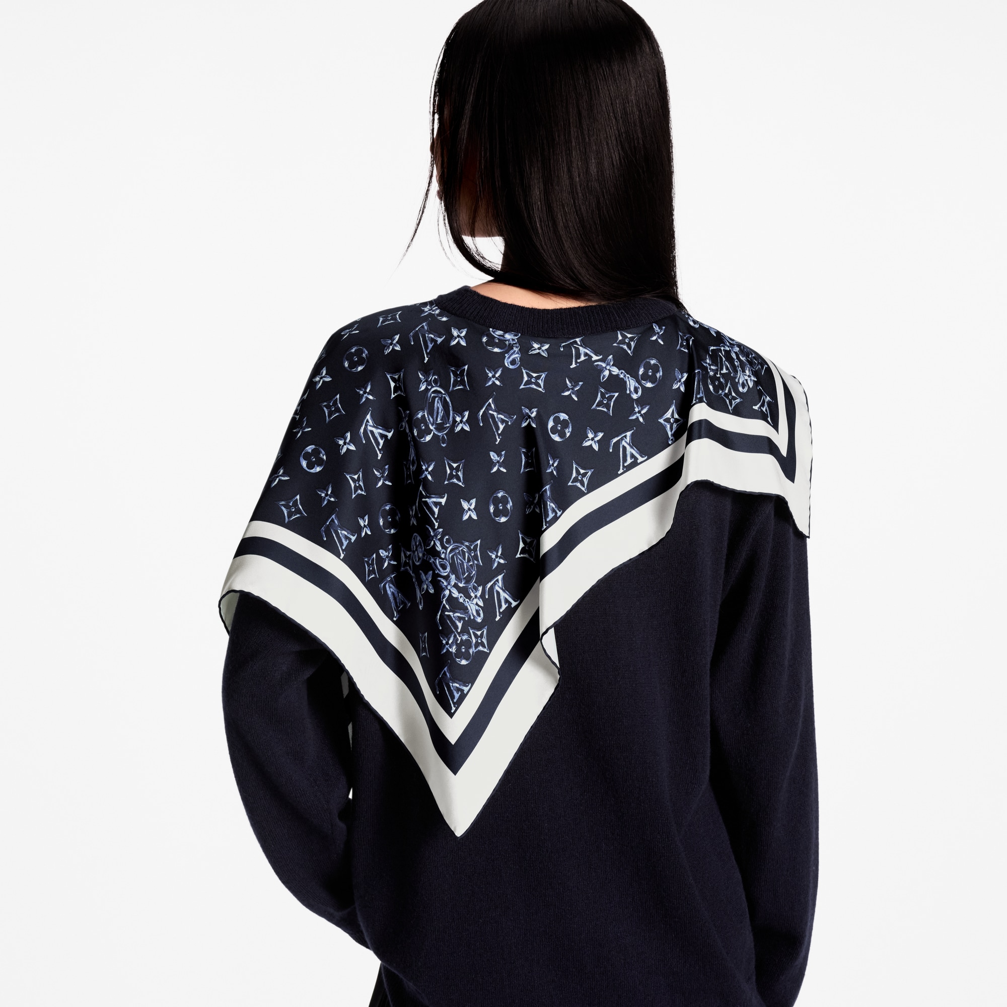  의류 니트웨어 실크 인서트 캐시미어 풀오버 | 루이비통 공식 온라인 스토어® (크게 보기)