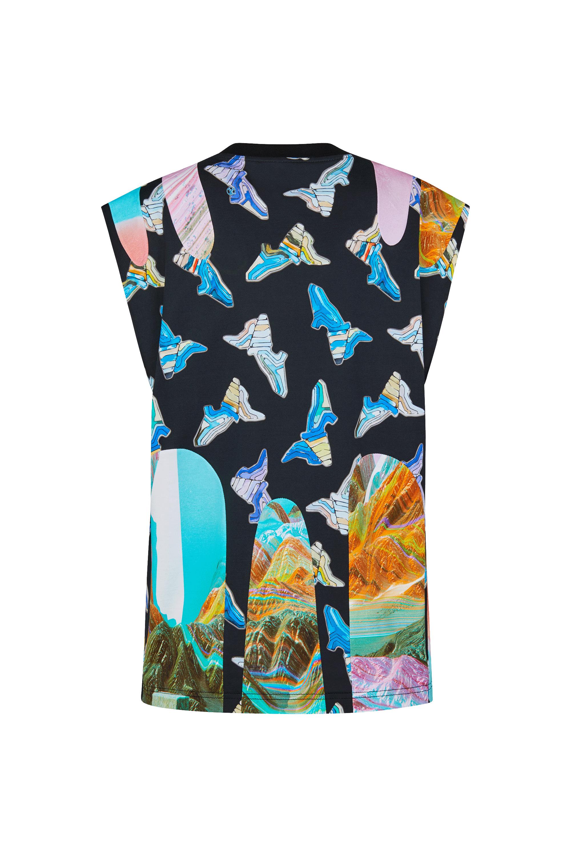  Discontinued Product Obs 2 슬리브리스 프린티드 티셔츠 위드 젤 패치 | 루이비통 공식 온라인 스토어® (크게 보기)