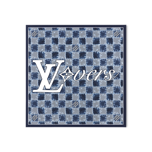 S00 액세서리 실크 & 반다나 스플래시 다미에 (Splash Damier) 실크 스퀘어 | 루이비통 공식 온라인 스토어® (크게 보기)