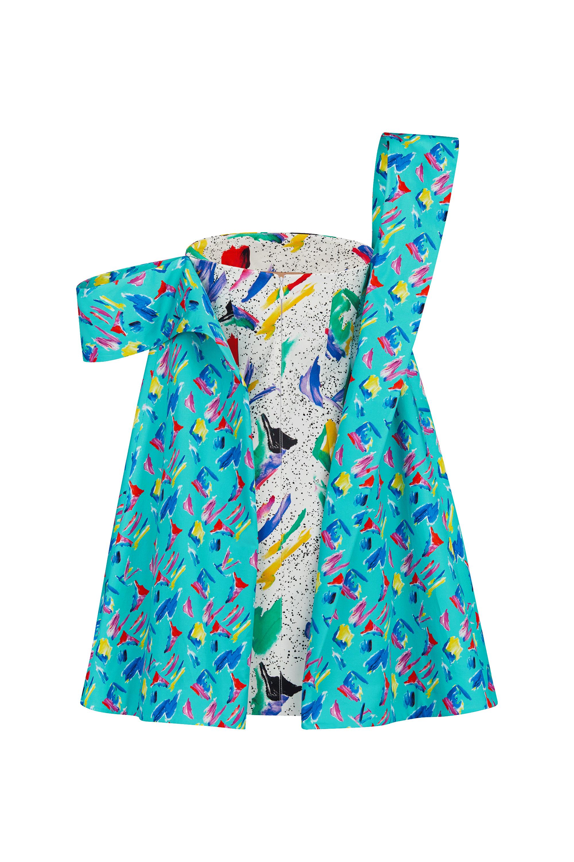  Discontinued Product Obs 2 스플래시 프린트 드레스 위드 사이드 패널 | 루이비통 공식 온라인 스토어® (크게 보기)