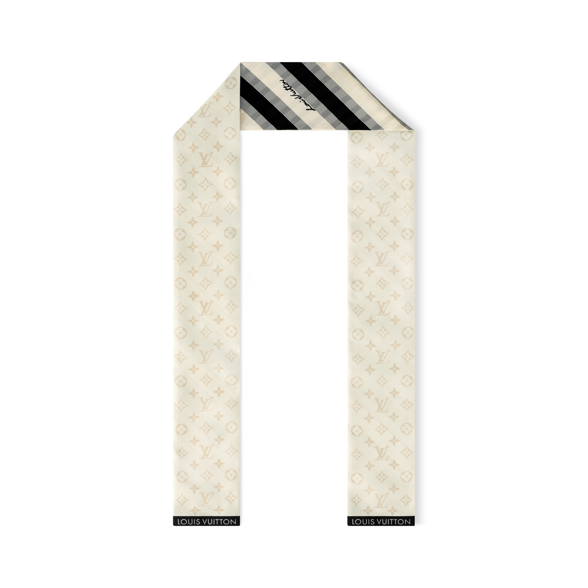 S00 액세서리 실크 스퀘어 & 방도 스트라이프 자카드 방도 | 루이비통 공식 온라인 스토어® (크게 보기)