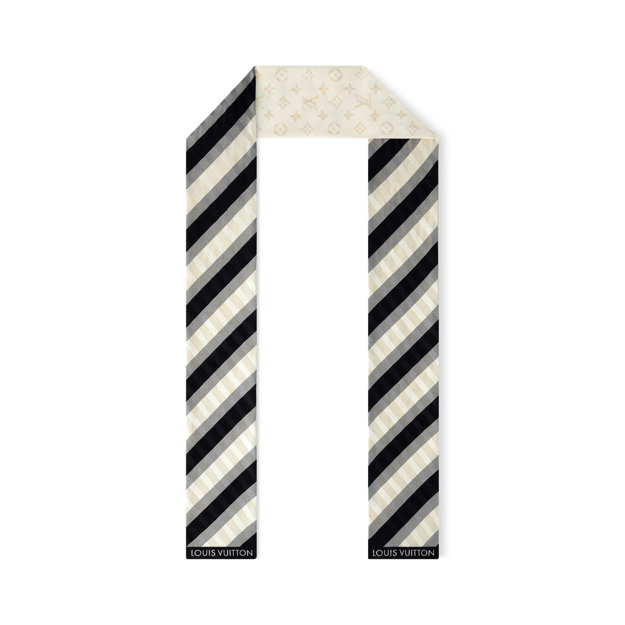 S00 액세서리 실크 스퀘어 & 방도 스트라이프 자카드 방도 | 루이비통 공식 온라인 스토어® (크게 보기)