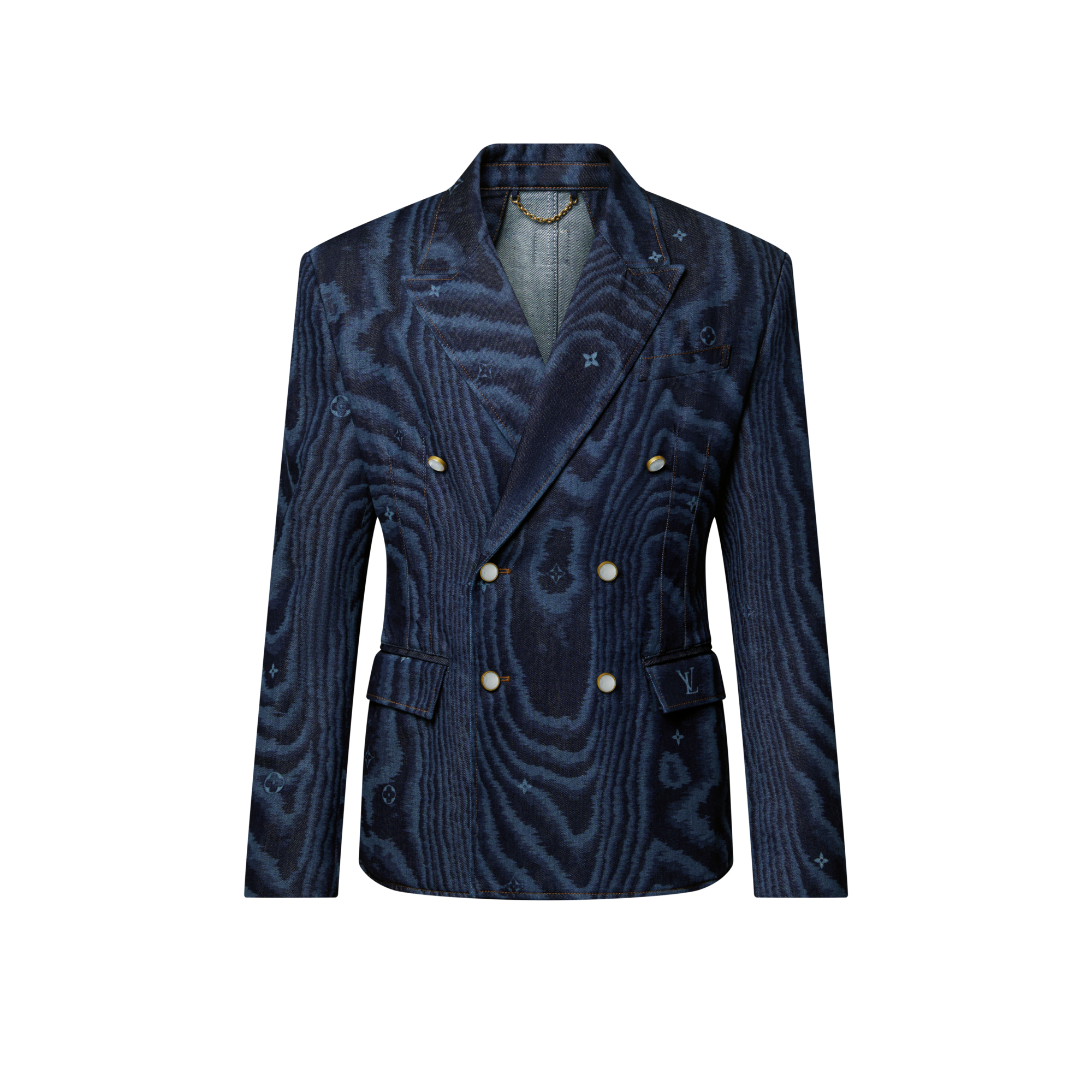  의류 의류 전체 보기 테일러드 더블 브레스티드 데님 재킷 | 루이비통 공식 온라인 스토어® (크게 보기)