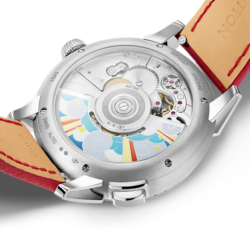 워치 전체 보기 } 땅부르 타이코 아티 오토마타 (Tambour Taiko Arty Automata), 42mm, 화이트 골드 | 루이비통 공식 온라인 스토어® (크게 보기)