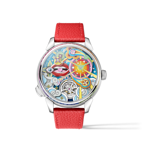 워치 전체 보기 } 땅부르 타이코 아티 오토마타 (Tambour Taiko Arty Automata), 42mm, 화이트 골드 | 루이비통 공식 온라인 스토어® (크게 보기)