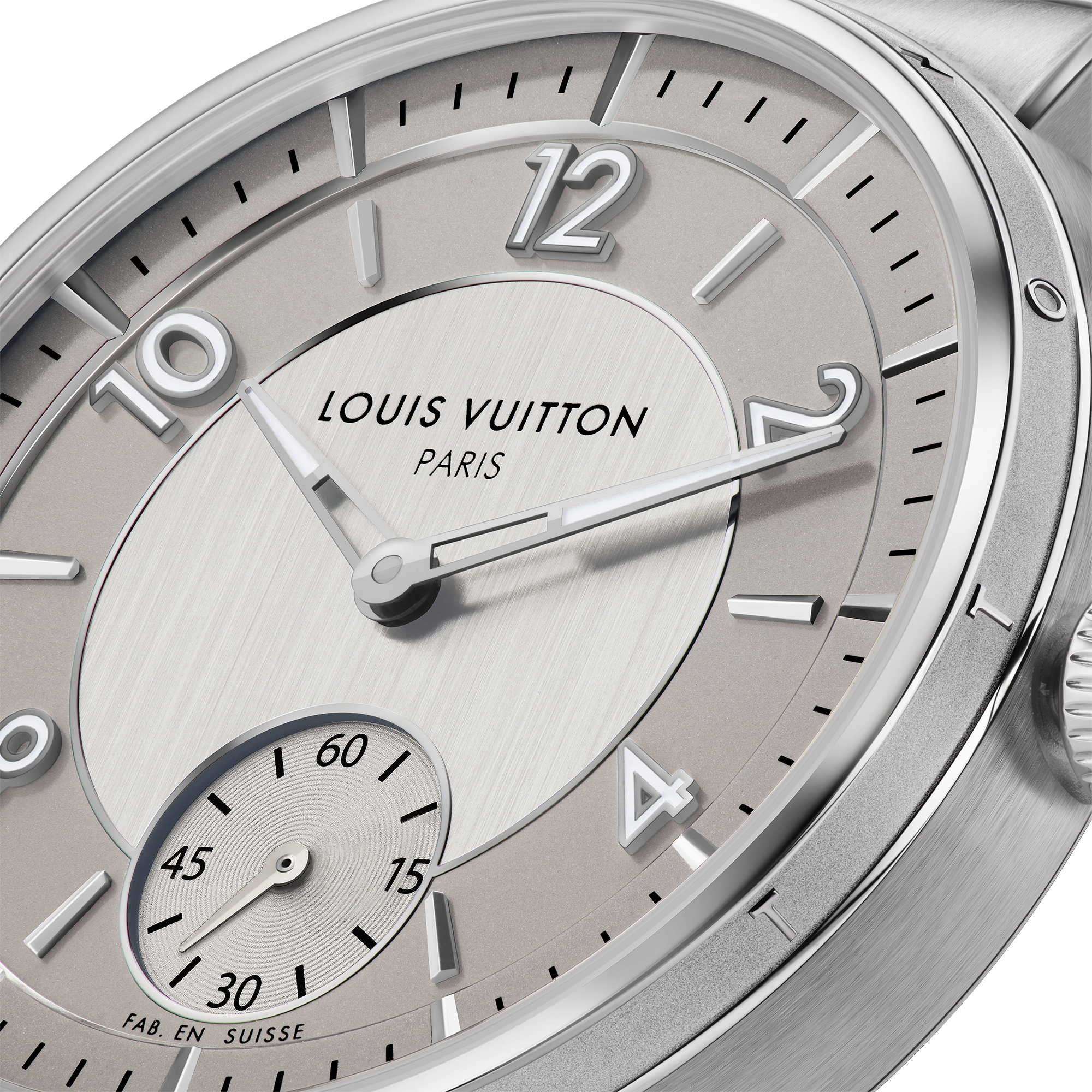  워치 전체보기 } 땅부르 (Tambour), 오토매틱, 40mm, 스틸 | 루이비통 공식 온라인 스토어® (크게 보기)