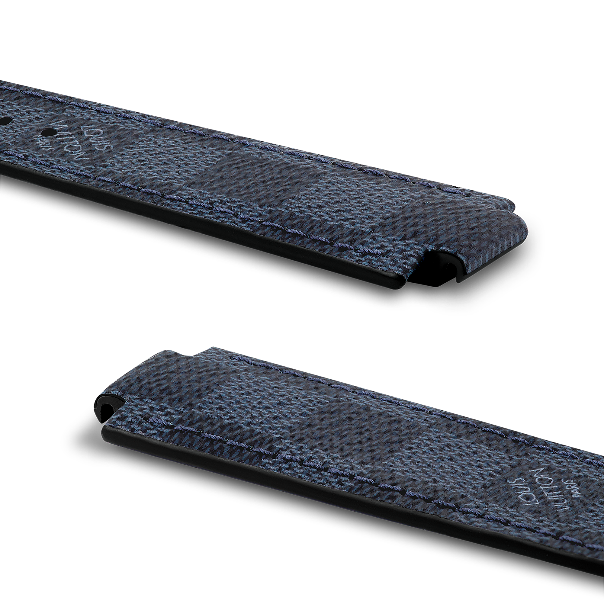  워치 컬렉션 워치 스트랩 땅부르 다미에 (Tambour Damier) 코발트 캔버스 스트랩 | 루이비통 공식 온라인 스토어® (크게 보기)