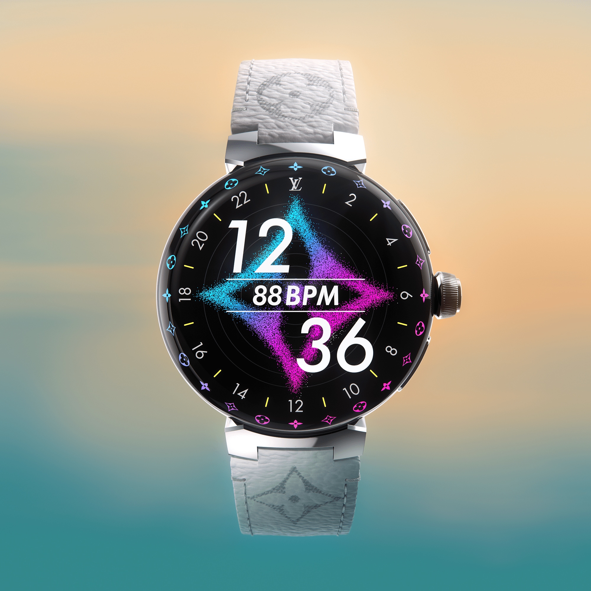  하이-테크 오브제 & 액세서리 오디오, 스마트 워치 & 액세서리 땅부르 호라이즌 라이트 업 (Tambour Horizon Light Up) 커넥티드 워치 | 루이비통 공식 온라인 스토어® (크게 보기)