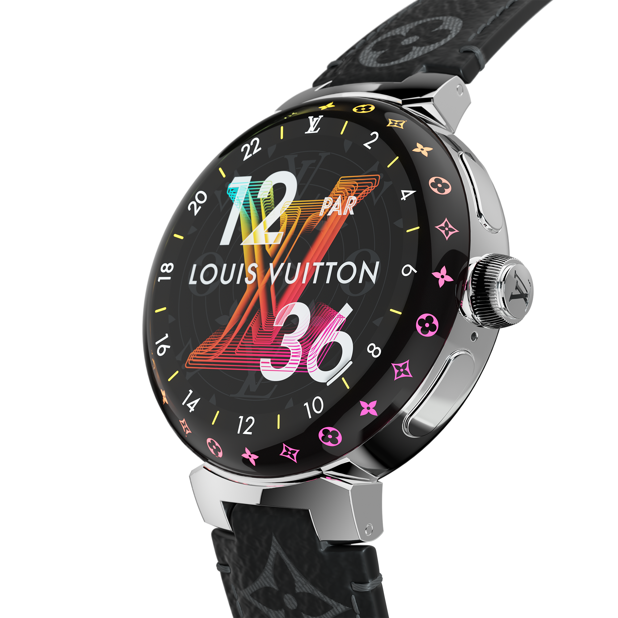  하이-테크 오브제 & 액세서리 오디오, 스마트 워치 & 액세서리 땅부르 호라이즌 라이트 업 (Tambour Horizon Light Up) 커넥티드 워치 | 루이비통 공식 온라인 스토어® (크게 보기)