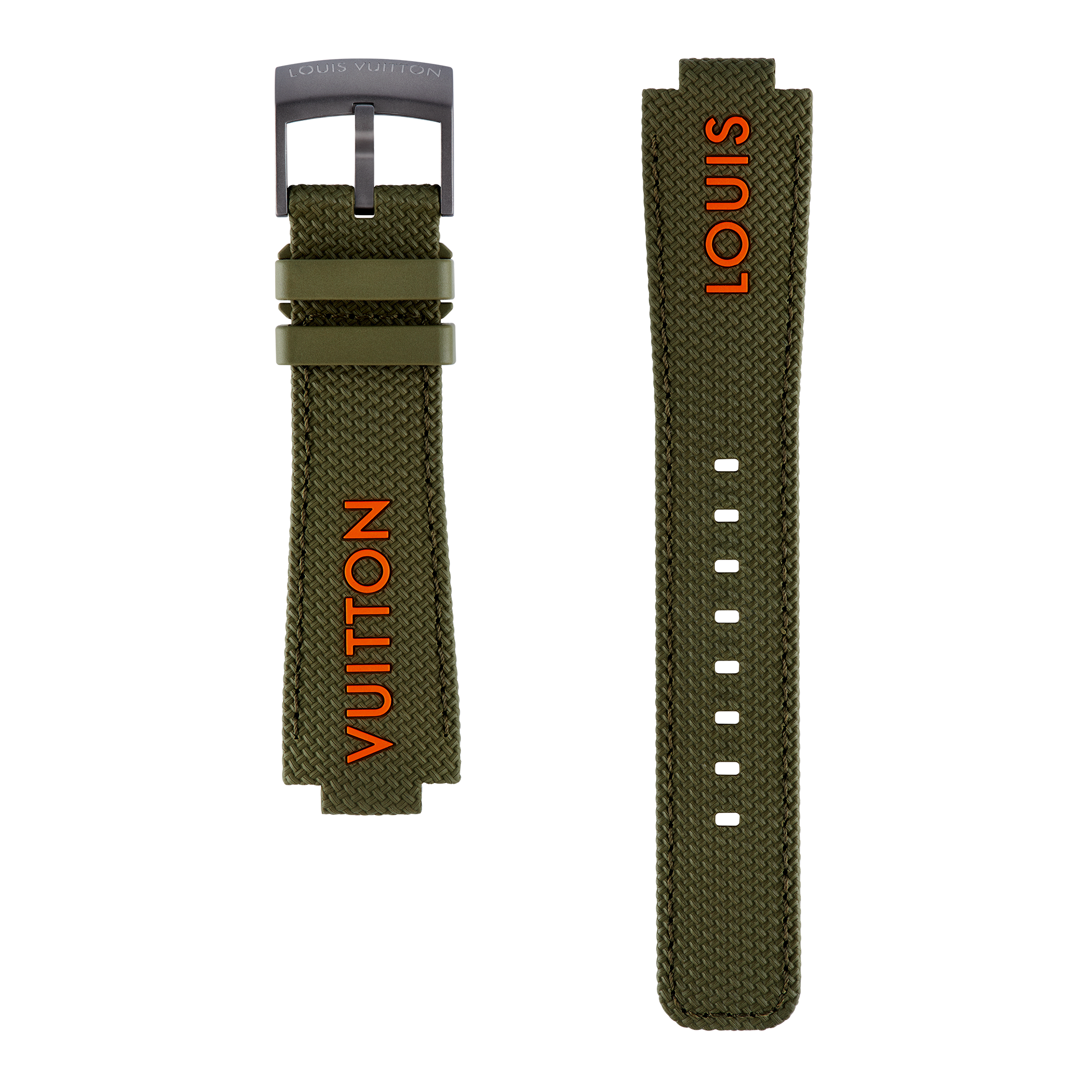  워치 컬렉션 워치 스트랩 땅부르 (Tambour) 고무 스트랩 | 루이비통 공식 온라인 스토어® (크게 보기)