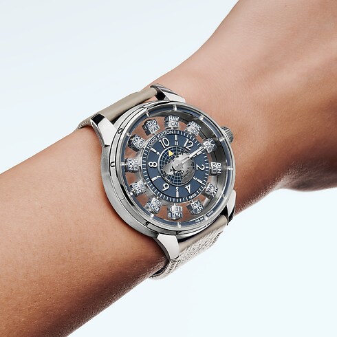 워치 전체 보기 } 땅부르 스핀 타임 (Spin Time) 에어 안티포드, 오토매틱, 42.5mm, 화이트 골드 | 루이비통 공식 온라인 스토어® (크게 보기)