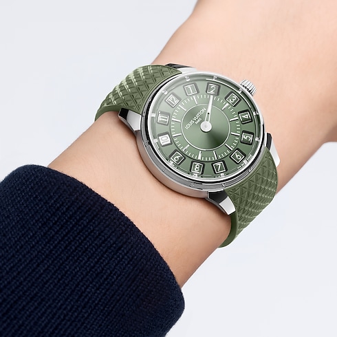 땅부르 스핀 타임 (Spin Time), 오토매틱, 39.5mm, 화이트 골드 앰비언스 뷰