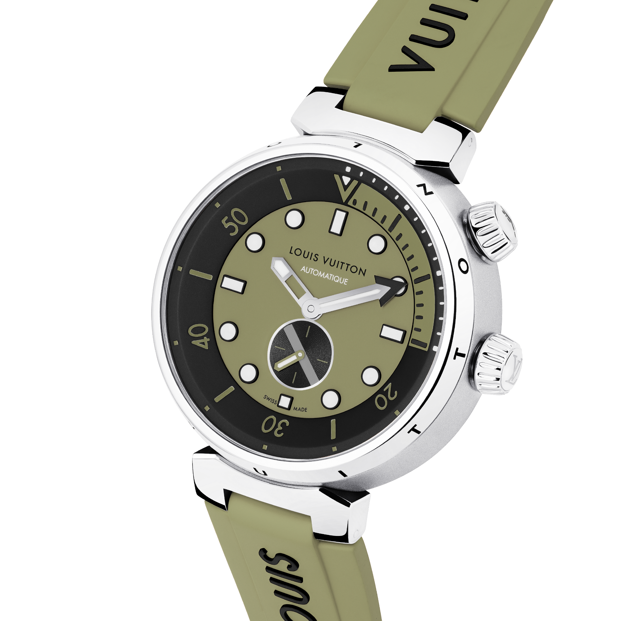  워치 전체보기 } 땅부르 스트리트 다이버 (Tambour Street Diver), 오토매틱, 44mm, 스틸 | 루이비통 공식 온라인 스토어® (크게 보기)