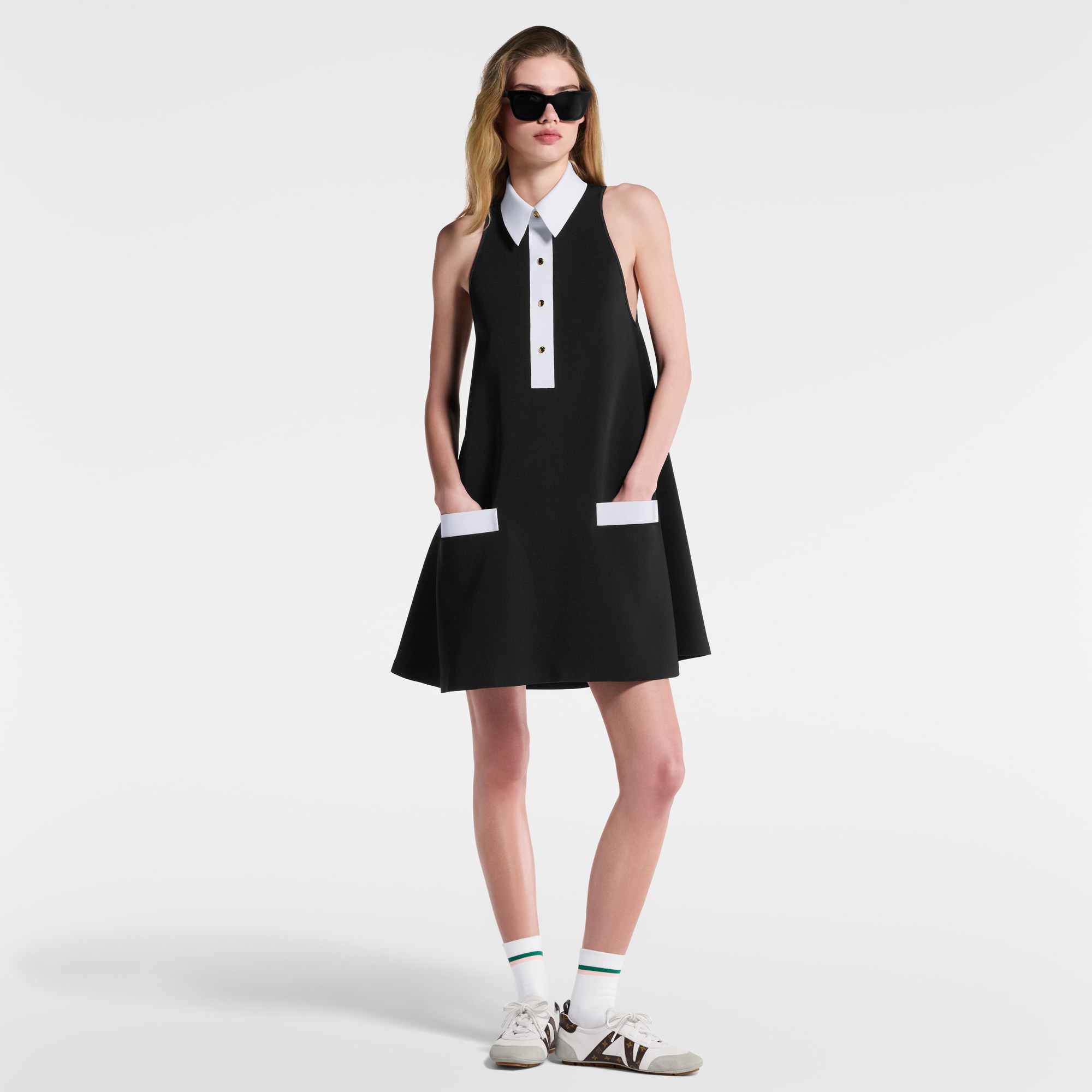  의류 드레스 테크니컬 개버딘 폴로 드레스 | 루이비통 공식 온라인 스토어® (크게 보기)