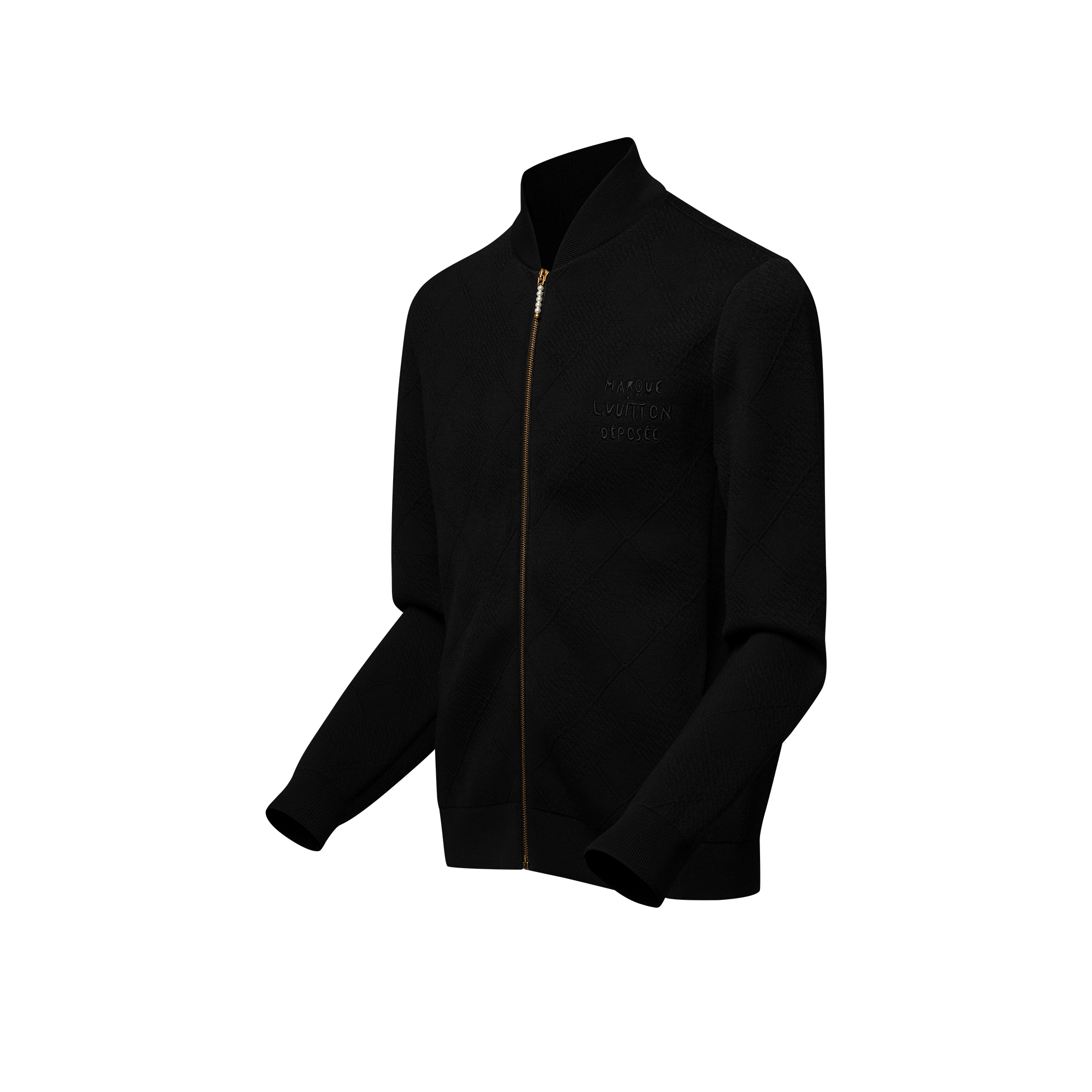  의류 의류 전체 보기 텍스처드 니트 울 블렌드 블루종 | 루이비통 공식 온라인 스토어® (크게 보기)