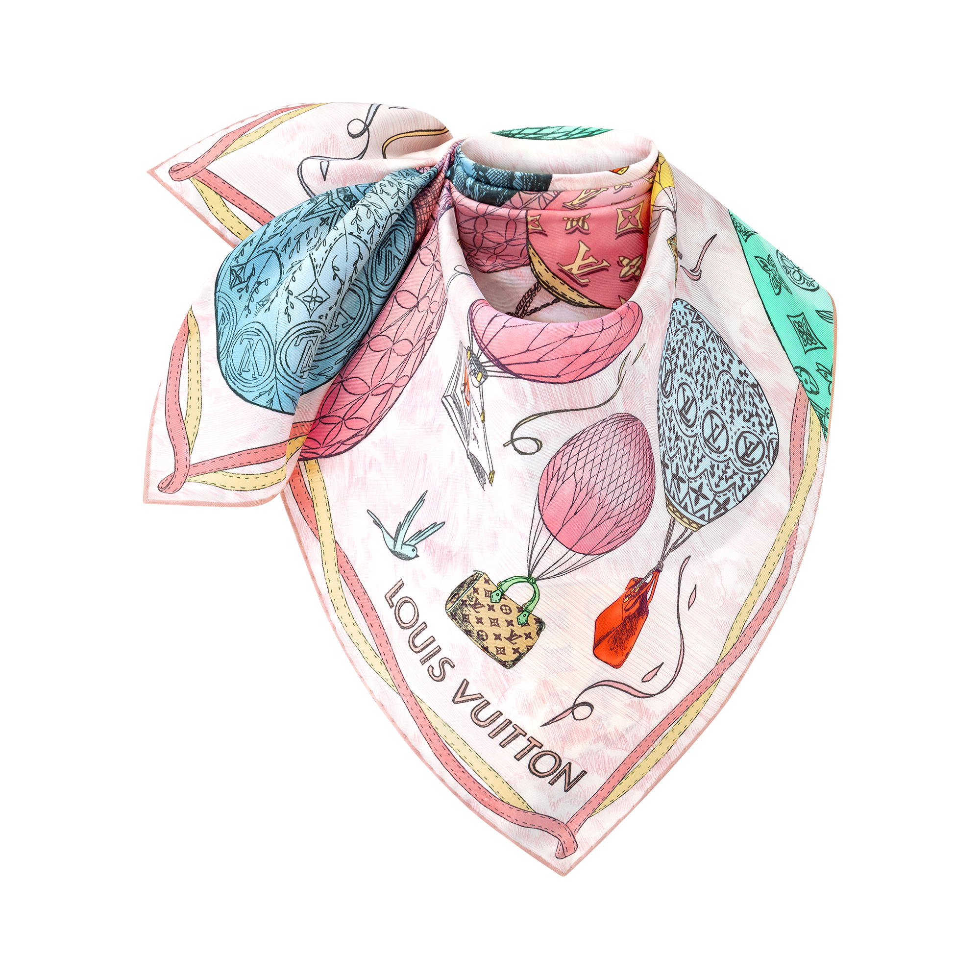 S00 액세서리 실크 스퀘어 & 방도 업 앤드 어웨이 스퀘어 90 | 루이비통 공식 온라인 스토어® (크게 보기)