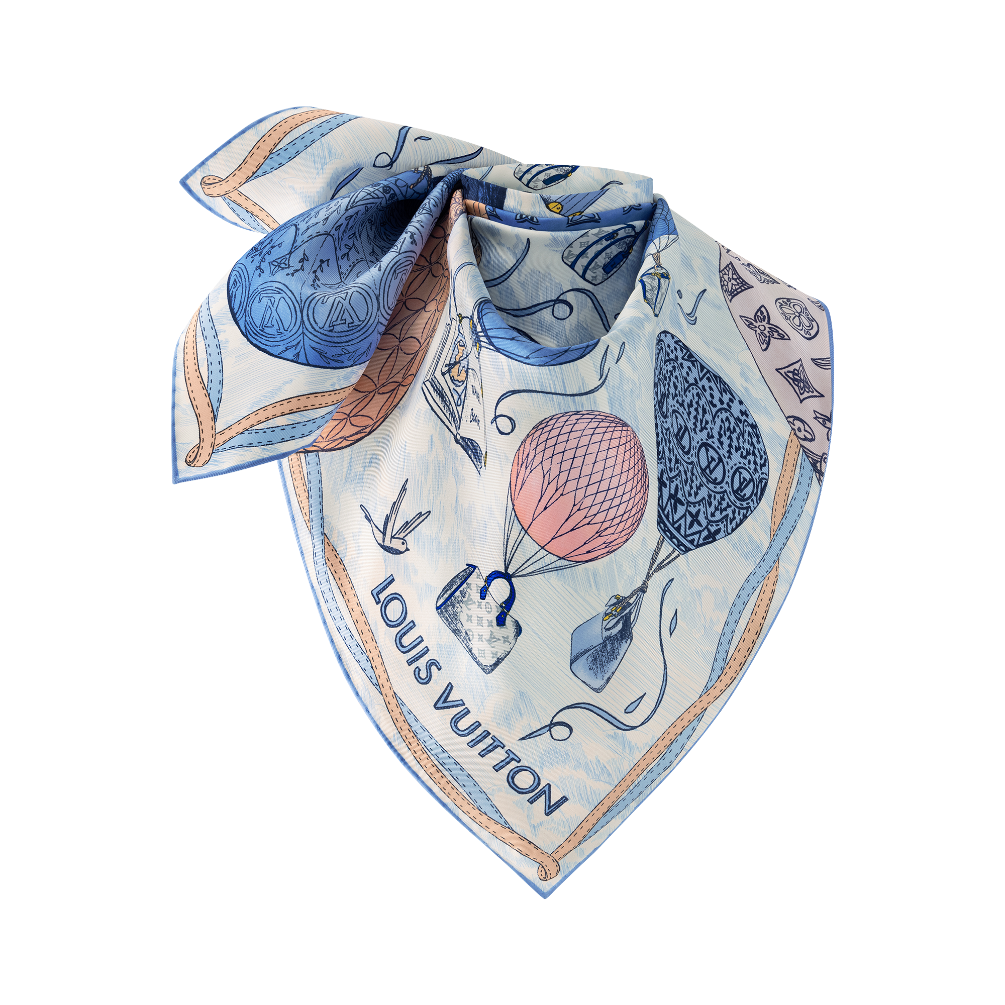 S00 액세서리 실크 스퀘어 & 방도 업 앤드 어웨이 스퀘어 90 | 루이비통 공식 온라인 스토어® (크게 보기)