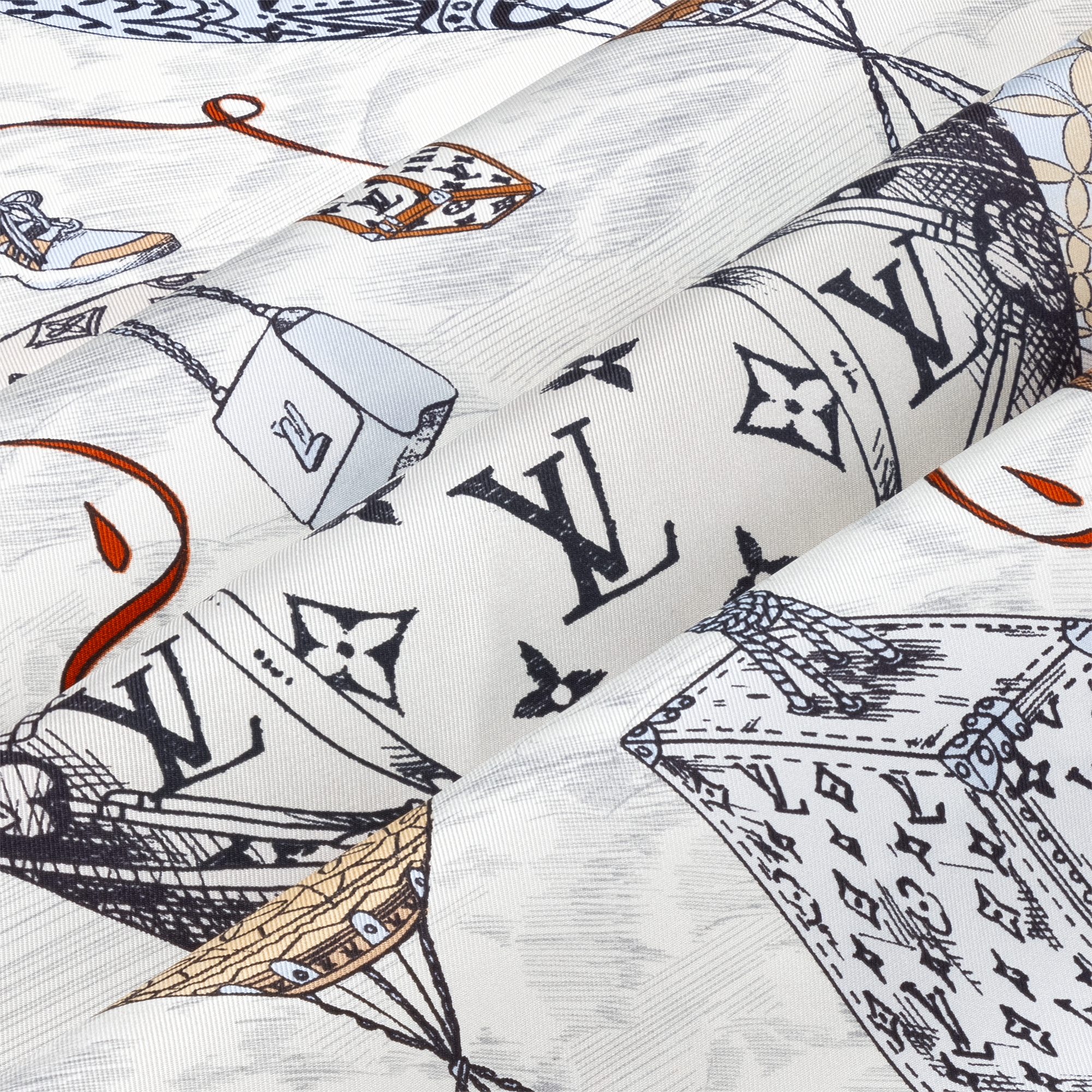 S00 액세서리 실크 스퀘어 & 방도 업 앤드 어웨이 스퀘어 90 | 루이비통 공식 온라인 스토어® (크게 보기)