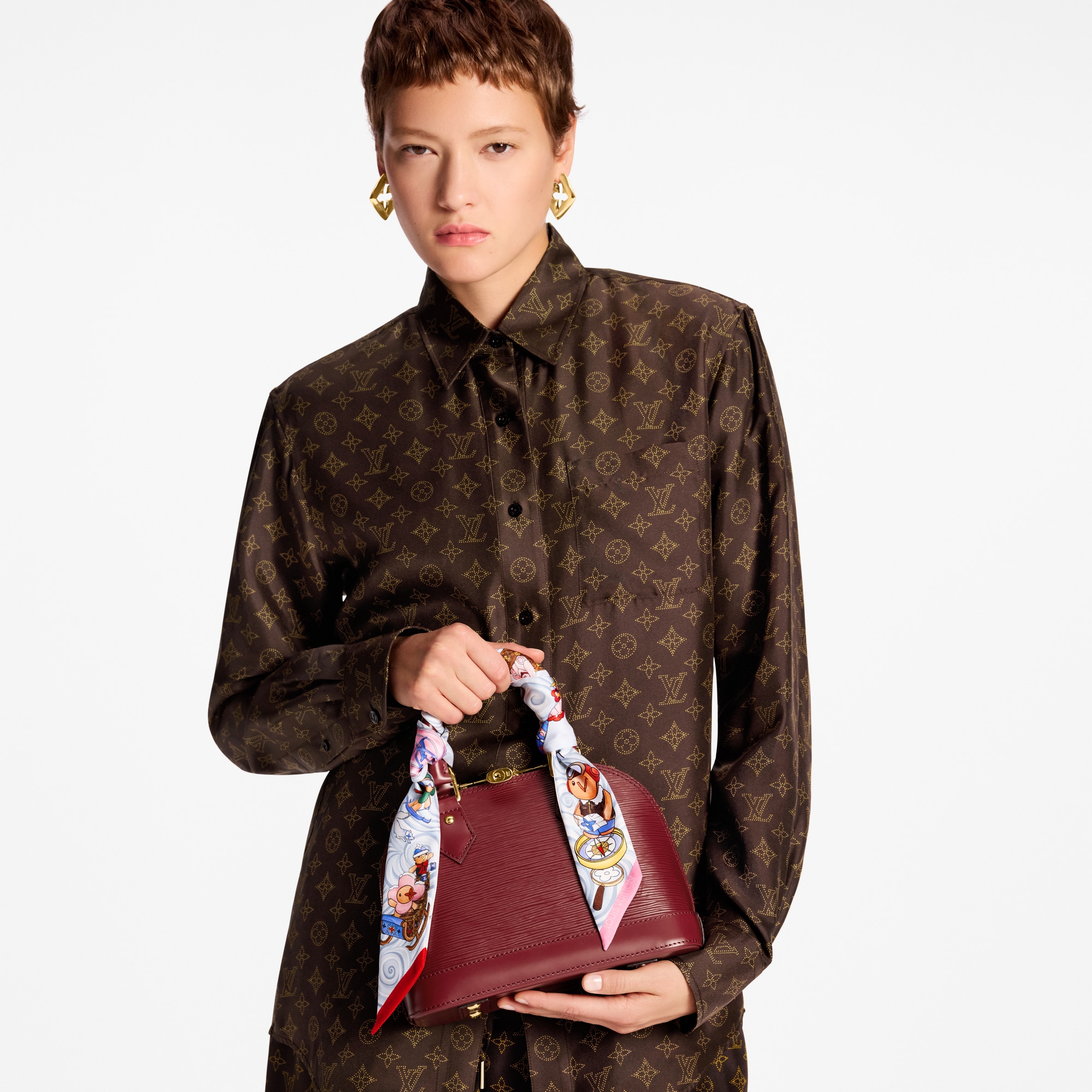 S00 액세서리 실크 스퀘어 & 방도 비비엔 윈터 홀리데이 BB 방도 | 루이비통 공식 온라인 스토어® (크게 보기)