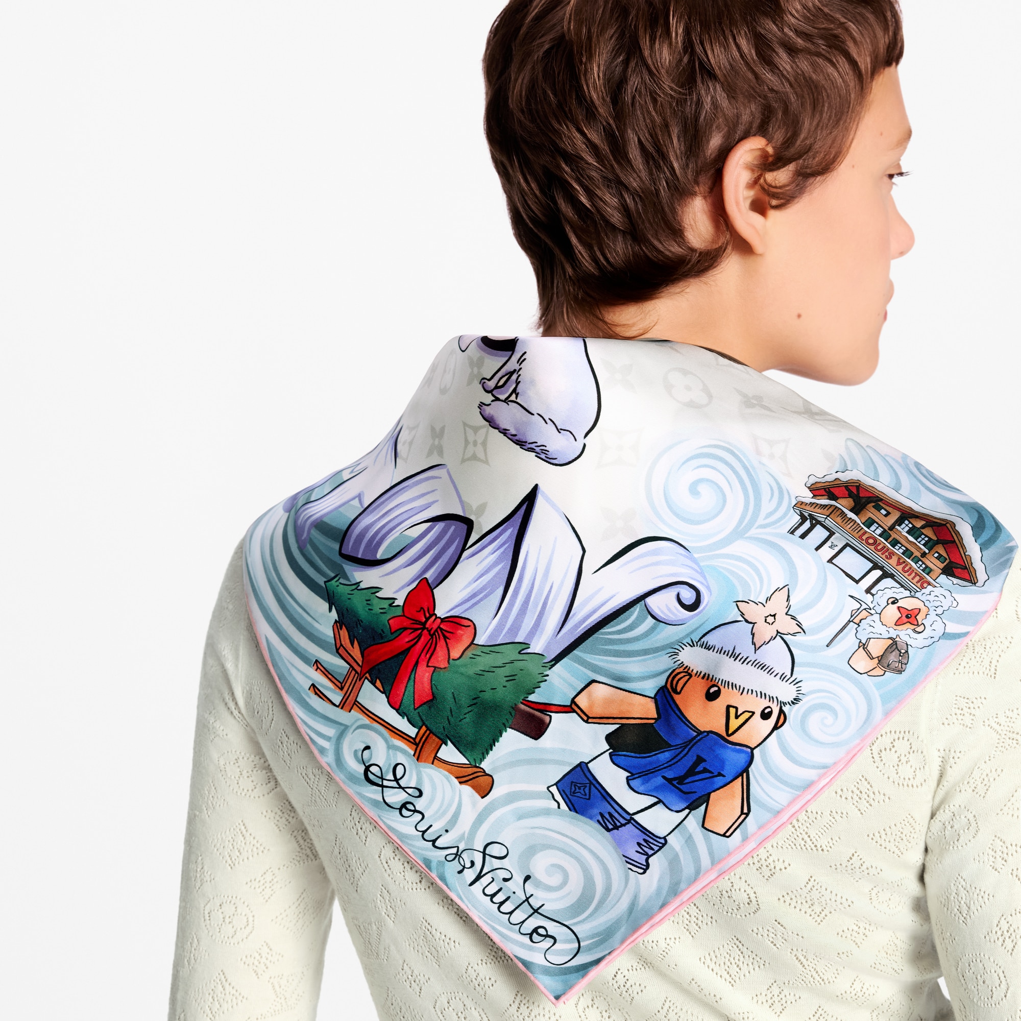 S00 액세서리 실크 스퀘어 & 방도 비비엔 윈터 홀리데이 스퀘어 90 | 루이비통 공식 온라인 스토어® (크게 보기)