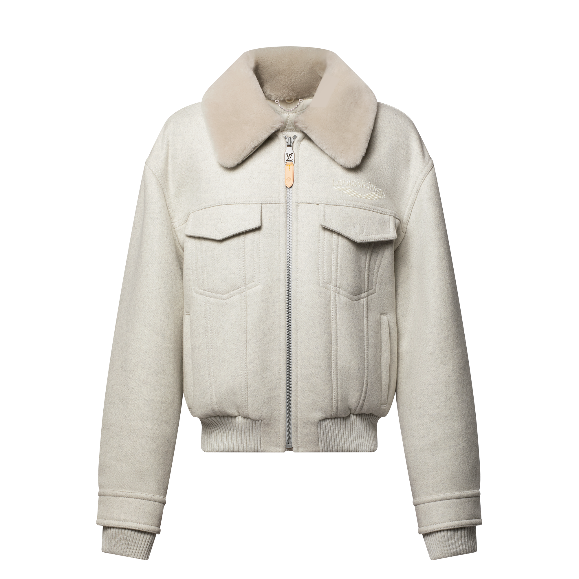  의류 아우터 & 코트 울 블루종 위드 시어링 칼라 | 루이비통 공식 온라인 스토어® (크게 보기)